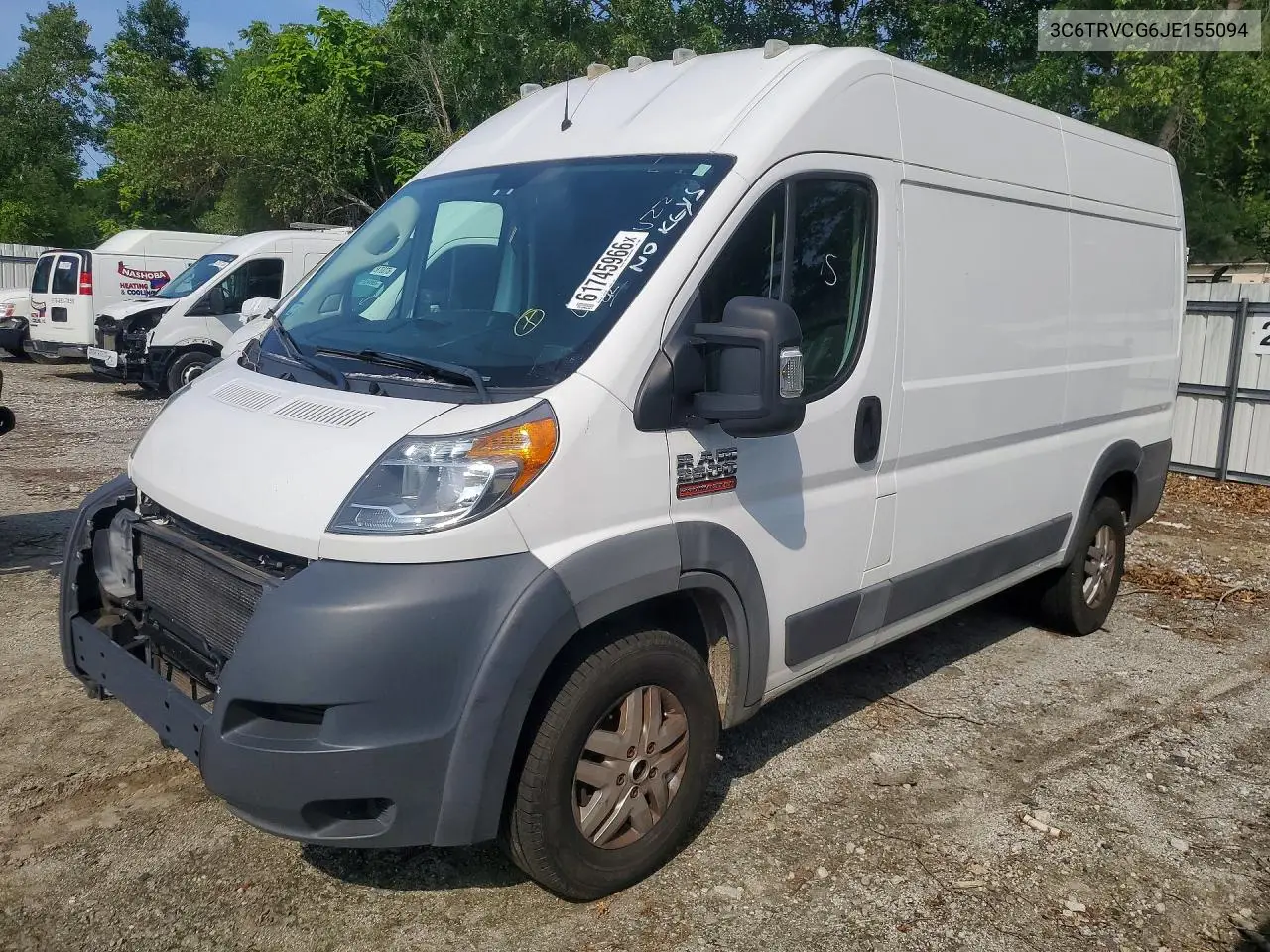 2018 Ram Promaster 2500 2500 High VIN: 3C6TRVCG6JE155094 Lot: 61745966