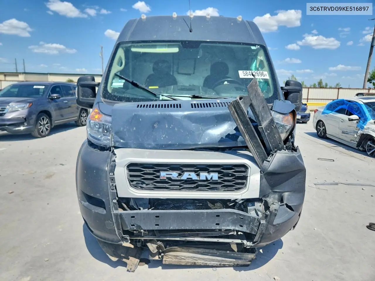 2019 Ram Promaster 2500 Delivery Van VIN: 3C6TRVDG9KE516897 Lot: 58482696