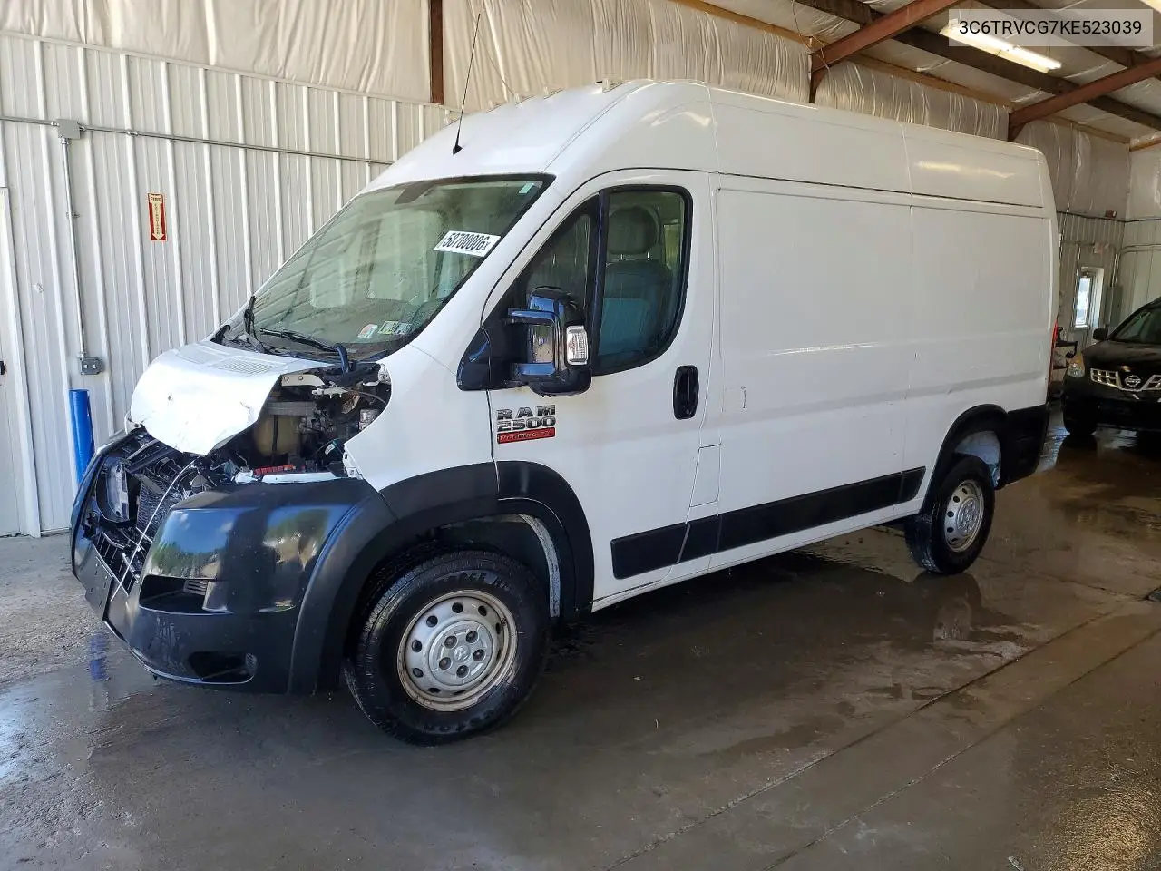 2019 Ram Promaster 2500 2500 High VIN: 3C6TRVCG7KE523039 Lot: 58700006