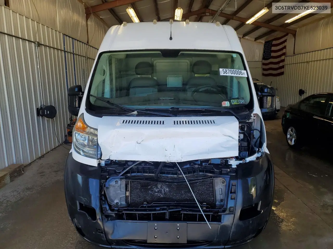 2019 Ram Promaster 2500 2500 High VIN: 3C6TRVCG7KE523039 Lot: 58700006