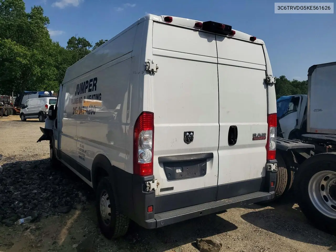 2019 Ram Promaster 2500 2500 High VIN: 3C6TRVDG5KE561626 Lot: 58765266