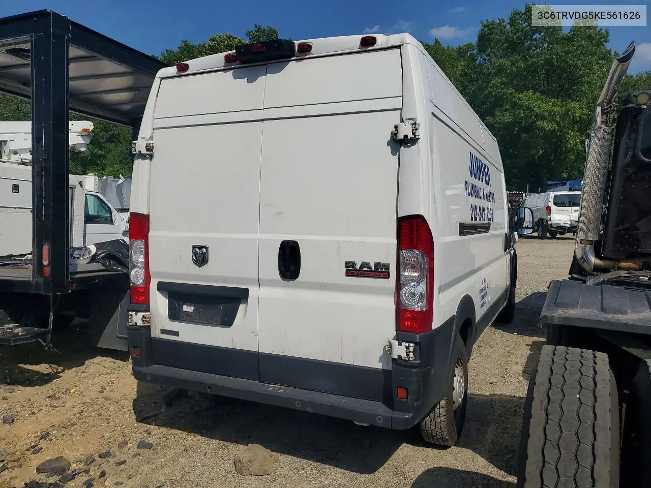 2019 Ram Promaster 2500 2500 High VIN: 3C6TRVDG5KE561626 Lot: 58765266