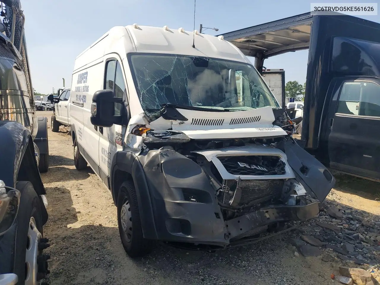 2019 Ram Promaster 2500 2500 High VIN: 3C6TRVDG5KE561626 Lot: 58765266