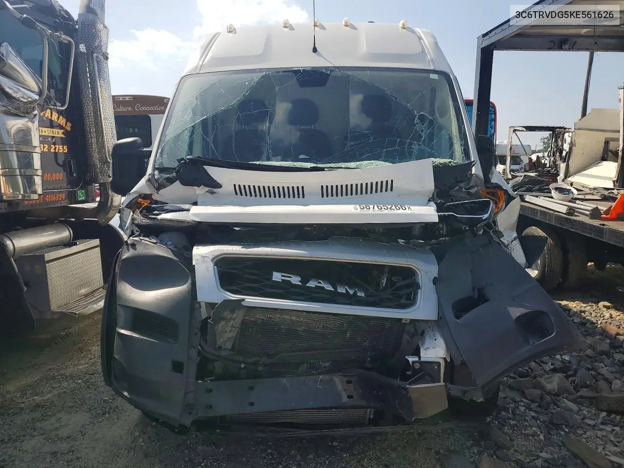 2019 Ram Promaster 2500 2500 High VIN: 3C6TRVDG5KE561626 Lot: 58765266