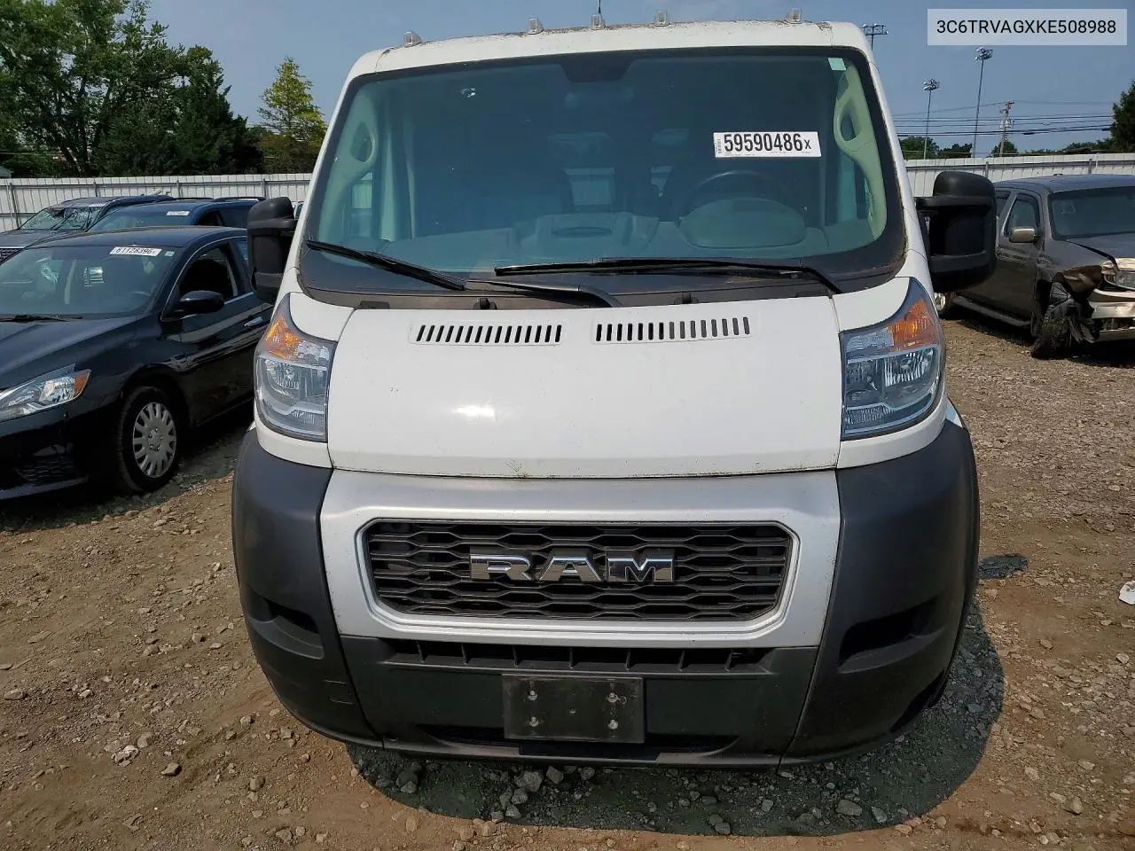 2019 Ram Promaster 1500 Delivery Van VIN: 3C6TRVAGXKE508988 Lot: 59590486
