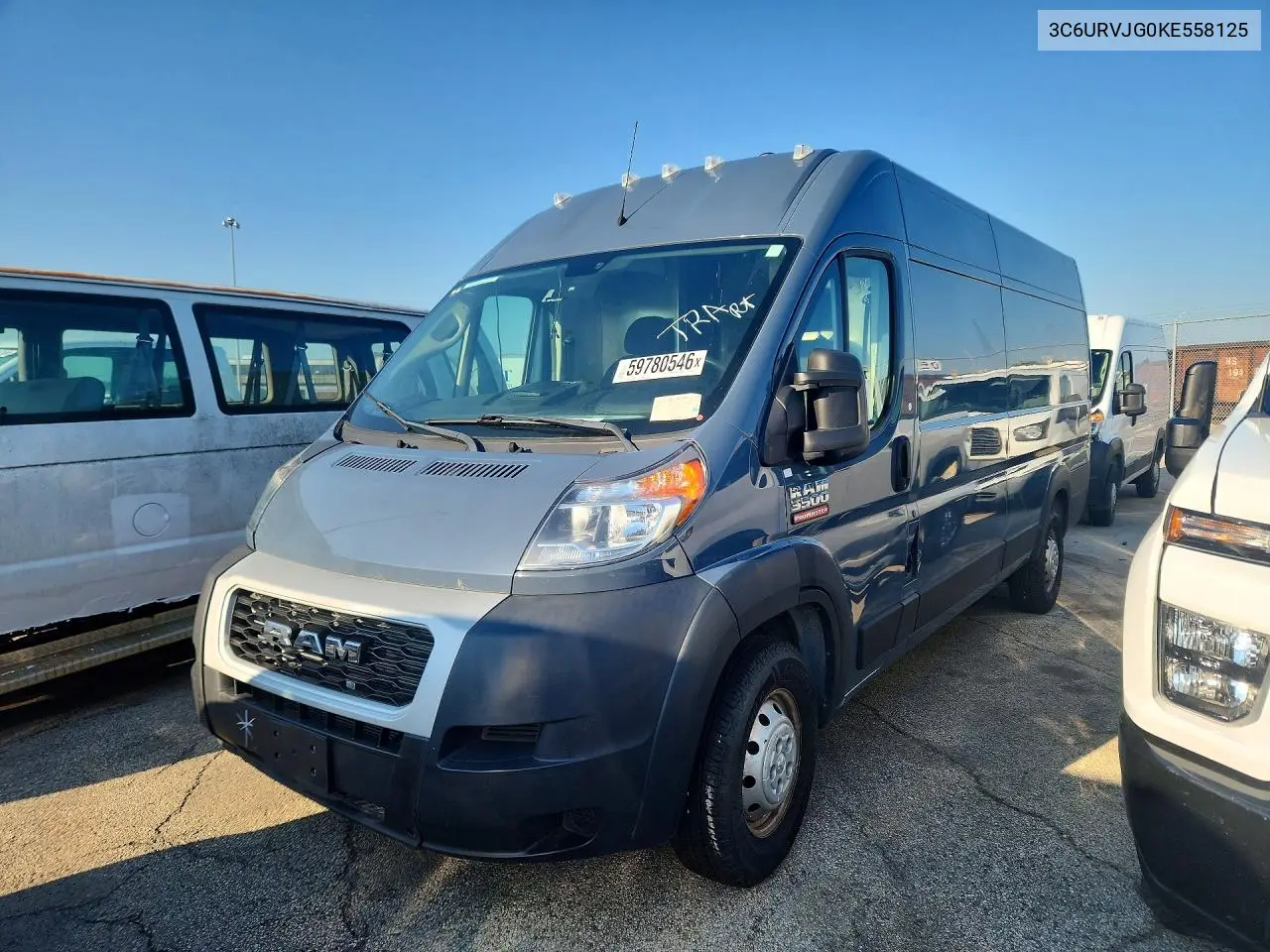 2019 Ram Promaster 3500 3500 High VIN: 3C6URVJG0KE558125 Lot: 59780546