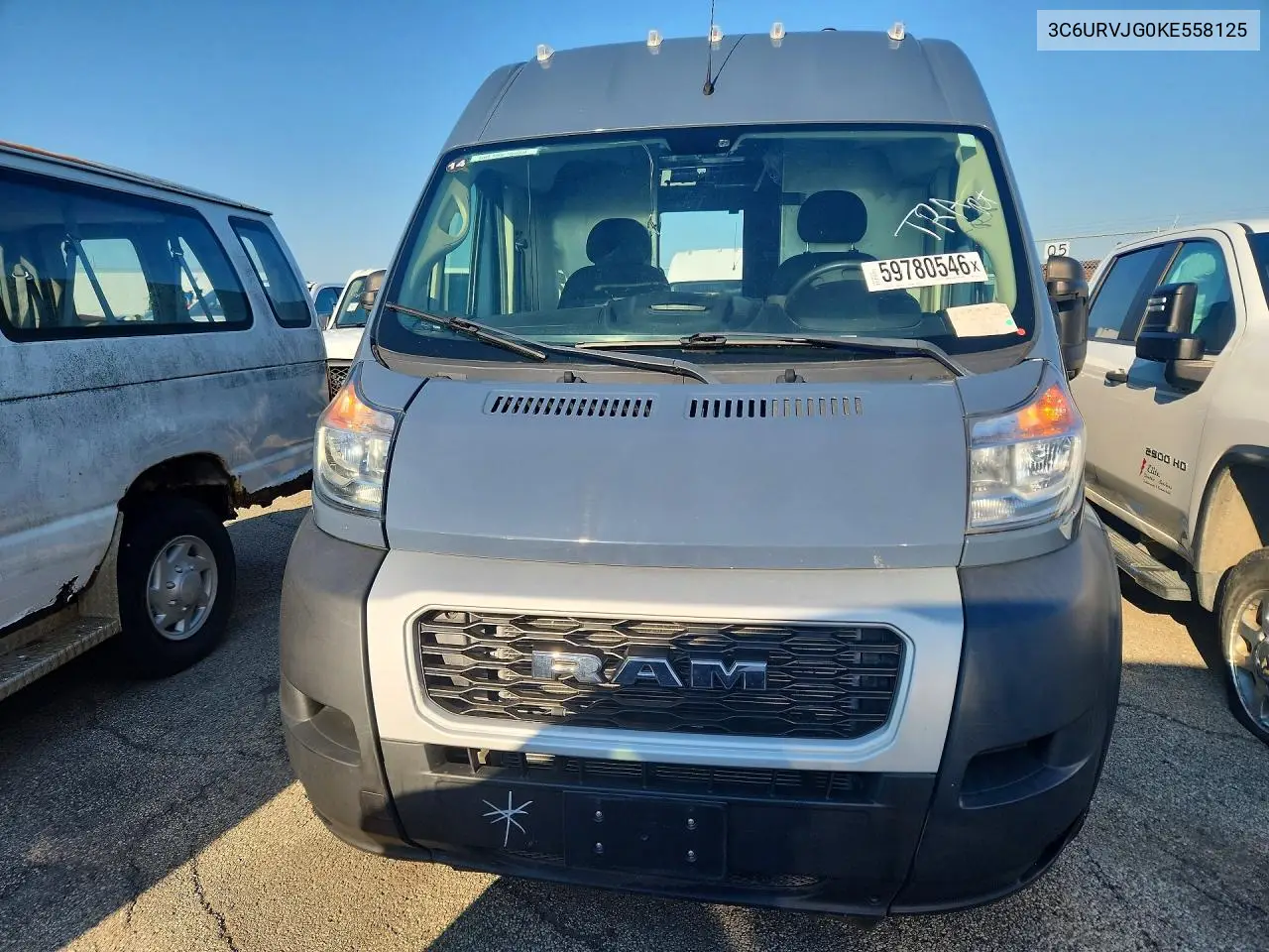 2019 Ram Promaster 3500 3500 High VIN: 3C6URVJG0KE558125 Lot: 59780546