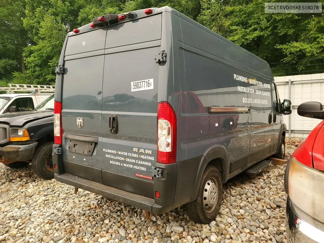 2019 Ram Promaster 2500 Delivery Van VIN: 3C6TRVDG5KE518078 Lot: 59837716