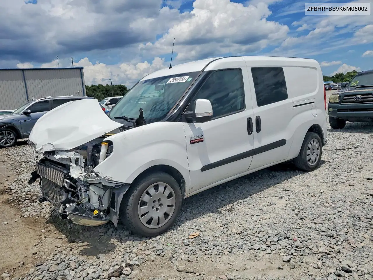 2019 Ram Promaster City Slt VIN: ZFBHRFBB9K6M06002 Lot: 59887856