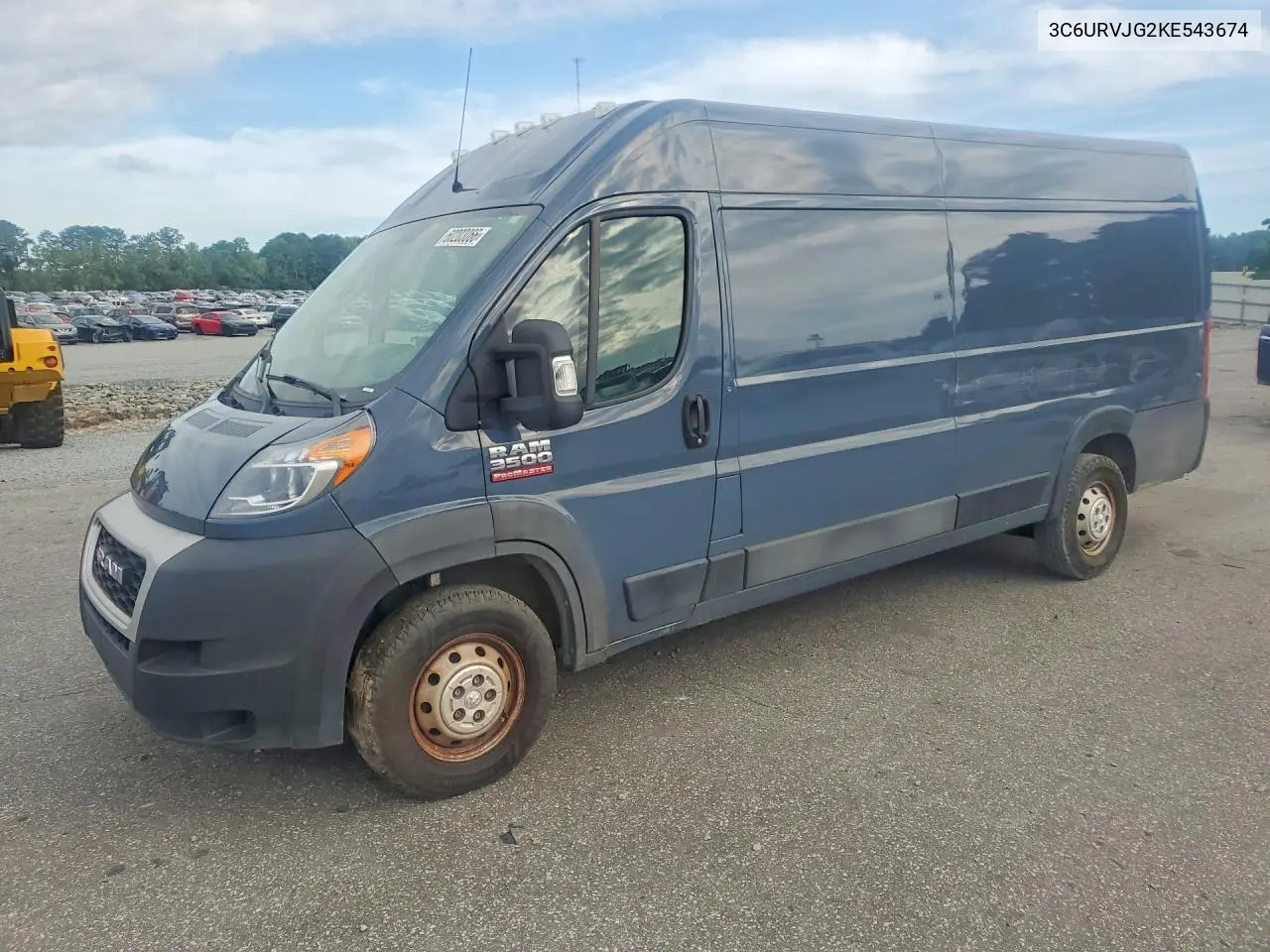 2019 Ram Promaster 3500 3500 High VIN: 3C6URVJG2KE543674 Lot: 60203066