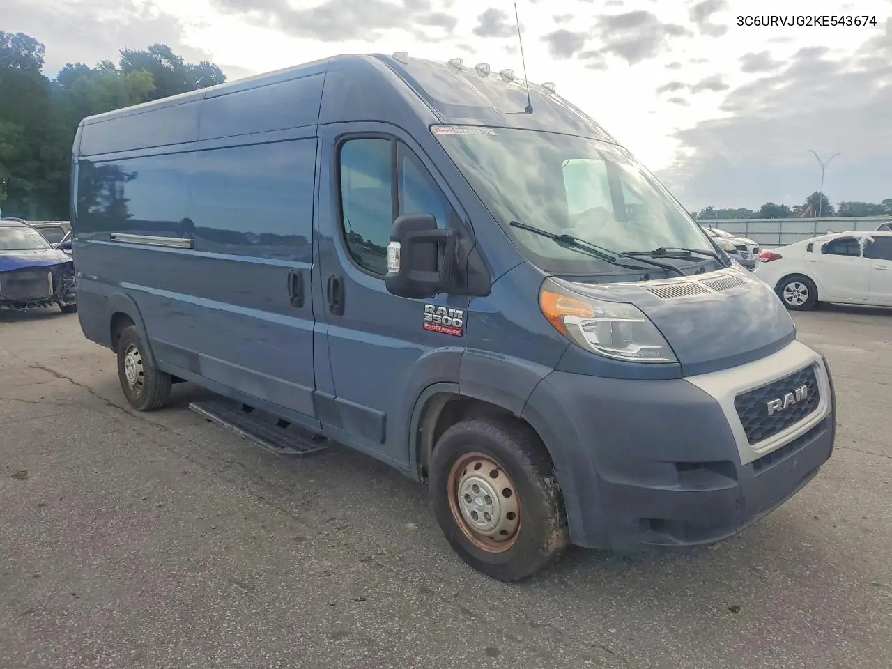 2019 Ram Promaster 3500 3500 High VIN: 3C6URVJG2KE543674 Lot: 60203066