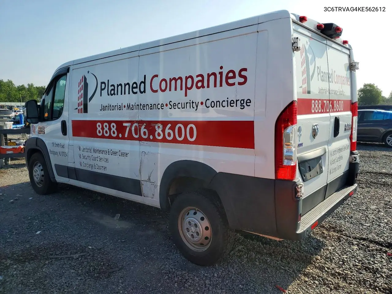 2019 Ram Promaster 1500 1500 Standard VIN: 3C6TRVAG4KE562612 Lot: 60361906