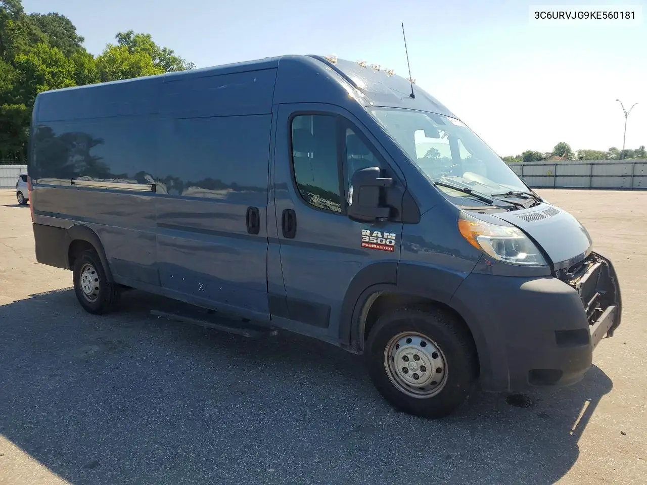 2019 Ram Promaster 3500 Delivery Van VIN: 3C6URVJG9KE560181 Lot: 60516606