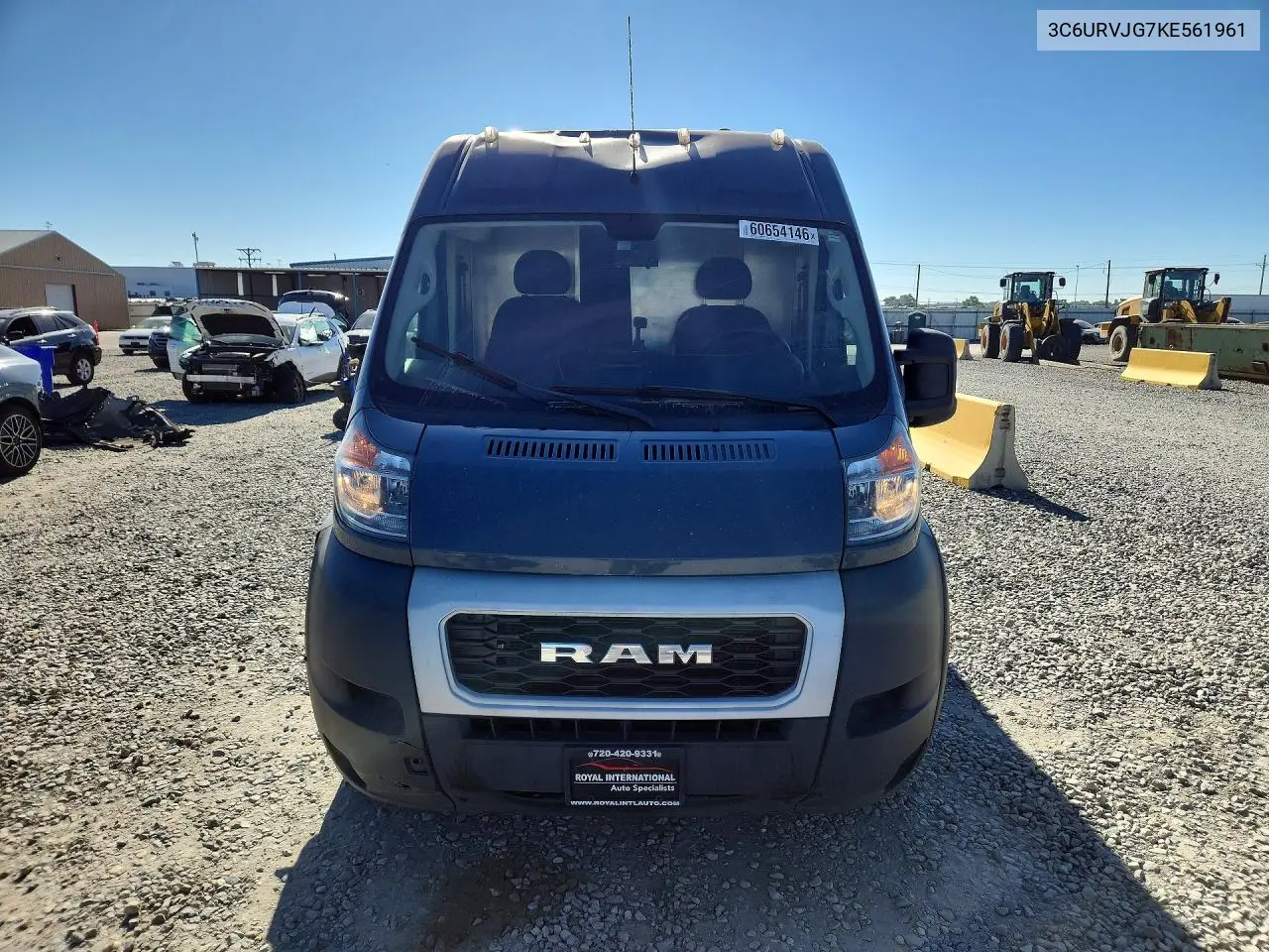 2019 Ram Promaster 3500 3500 High VIN: 3C6URVJG7KE561961 Lot: 60654146