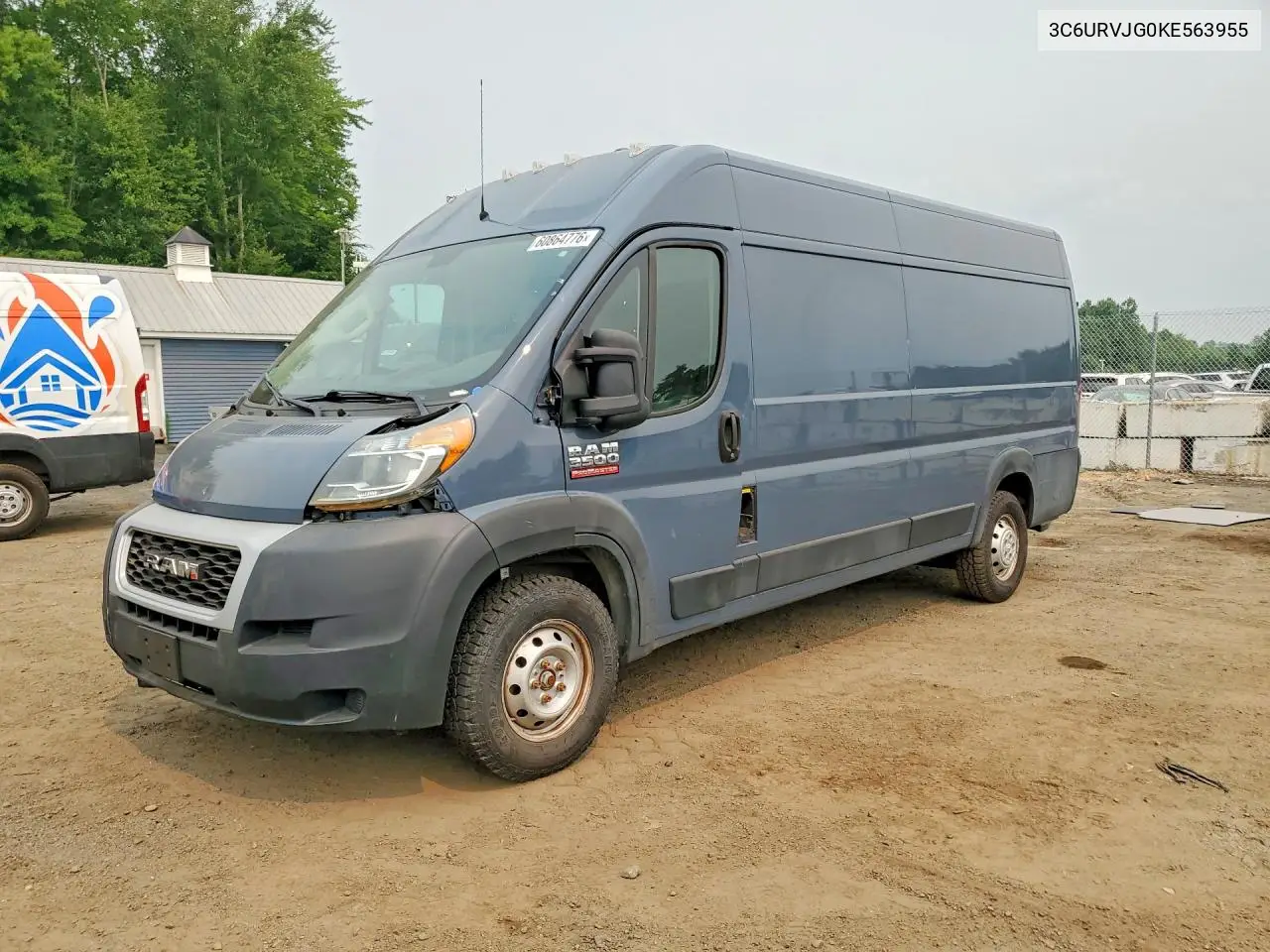 2019 Ram Promaster 3500 3500 High VIN: 3C6URVJG0KE563955 Lot: 60864776