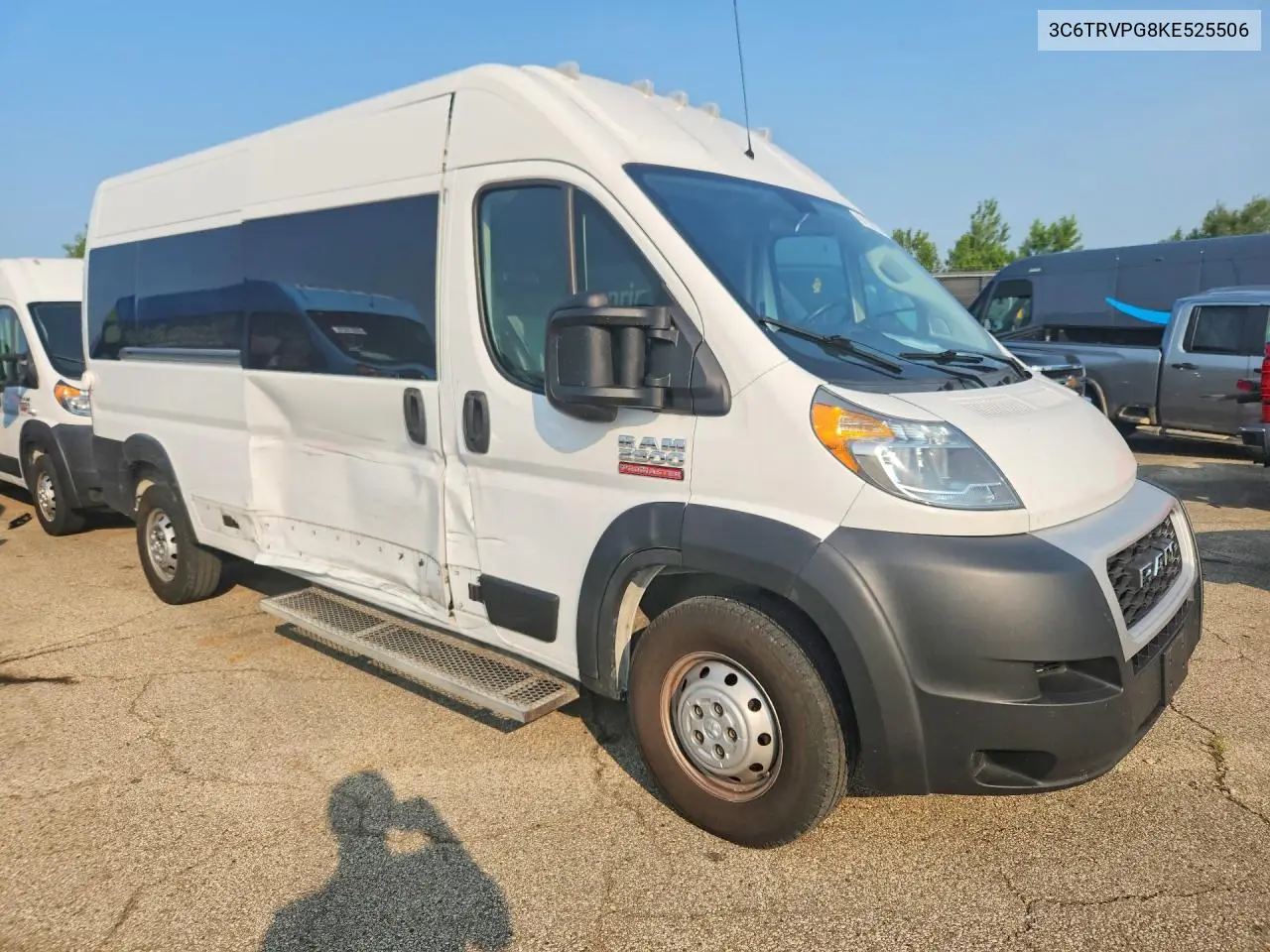 2019 Ram Promaster 2500 2500 High VIN: 3C6TRVPG8KE525506 Lot: 61189776