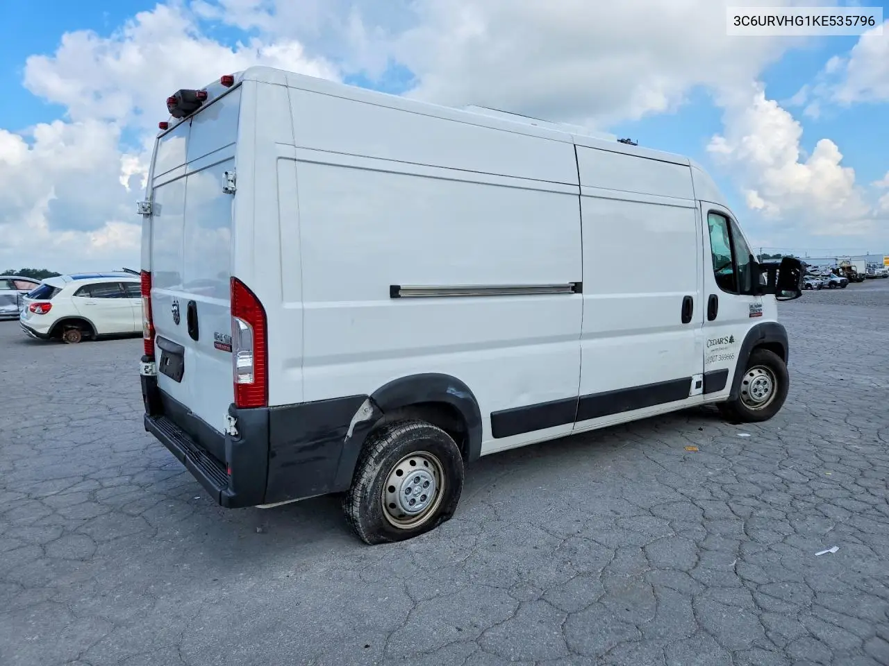 2019 Ram Promaster 3500 3500 High VIN: 3C6URVHG1KE535796 Lot: 61531336