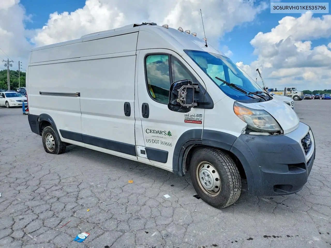 2019 Ram Promaster 3500 3500 High VIN: 3C6URVHG1KE535796 Lot: 61531336