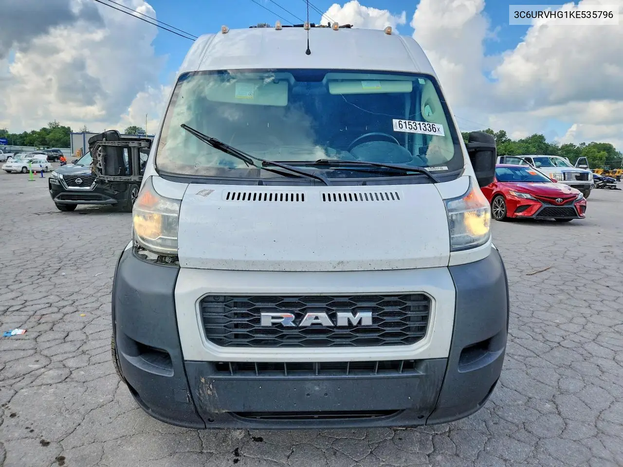 2019 Ram Promaster 3500 3500 High VIN: 3C6URVHG1KE535796 Lot: 61531336