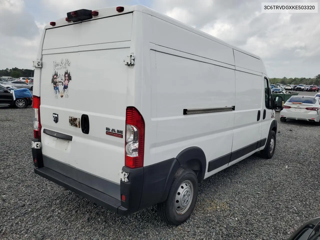 2019 Ram Promaster 2500 2500 High VIN: 3C6TRVDGXKE503320 Lot: 61781096