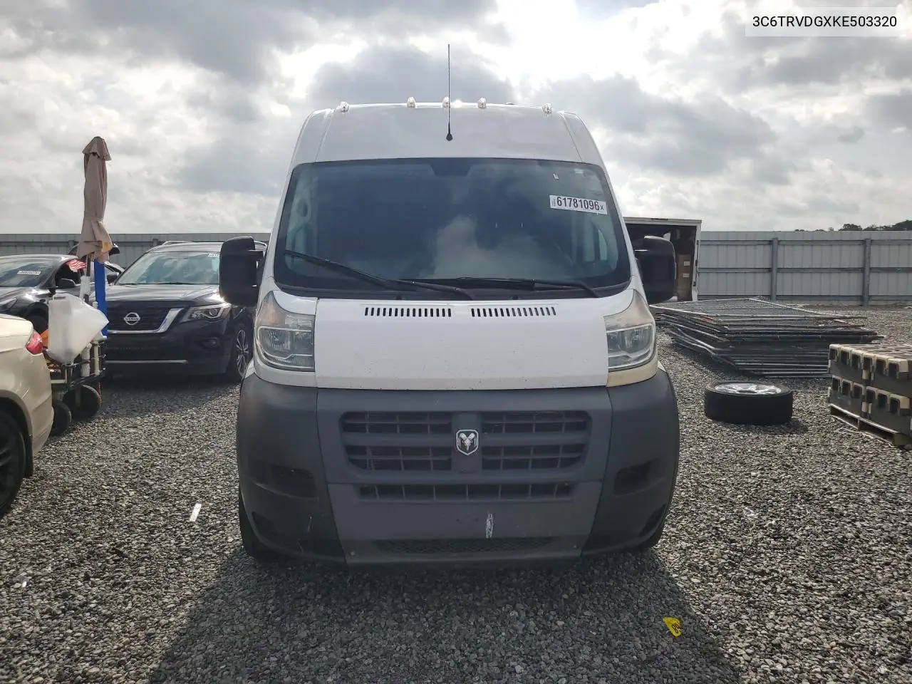 2019 Ram Promaster 2500 2500 High VIN: 3C6TRVDGXKE503320 Lot: 61781096