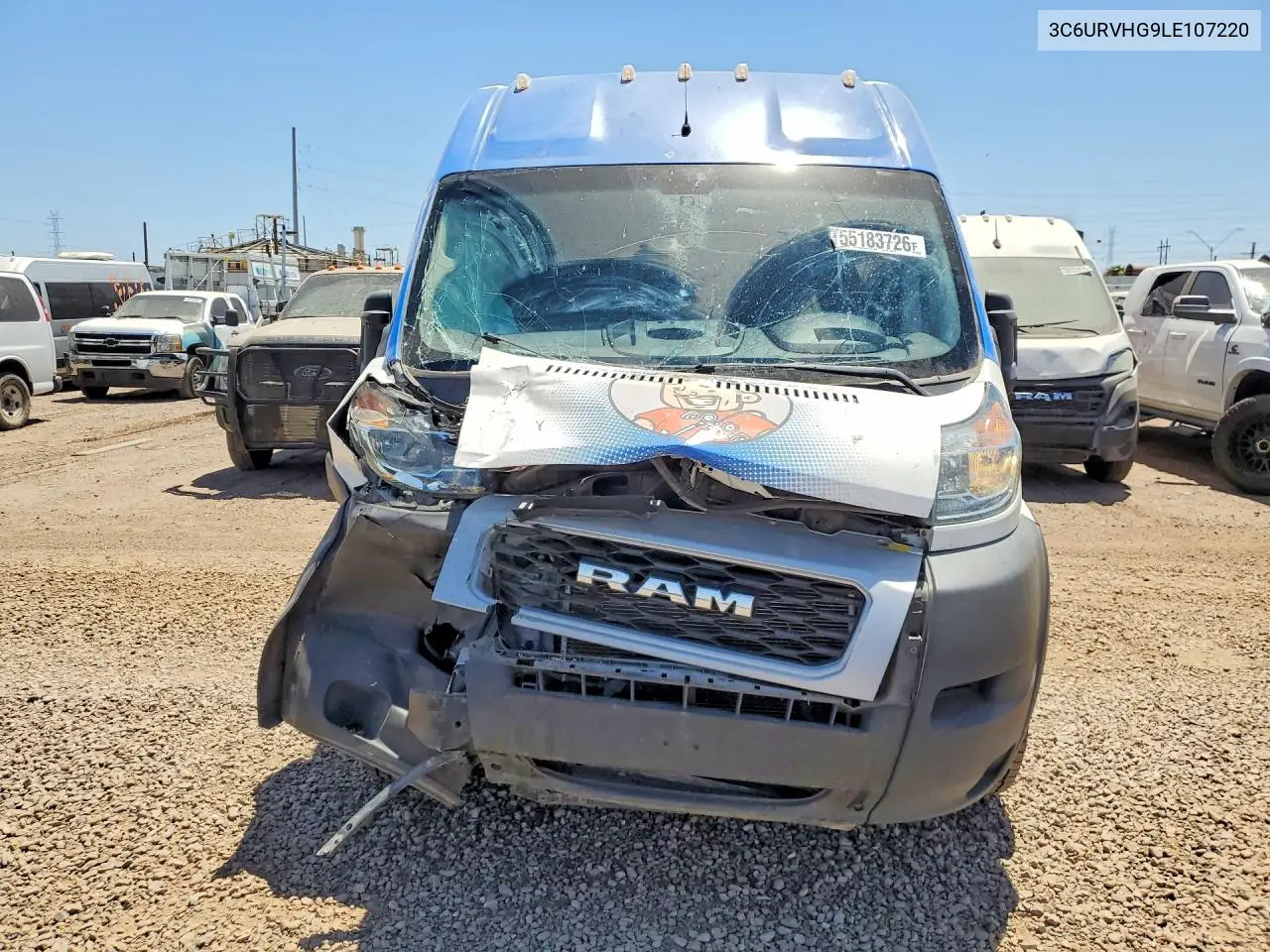 2020 Ram Promaster 3500 3500 High VIN: 3C6URVHG9LE107220 Lot: 55183726