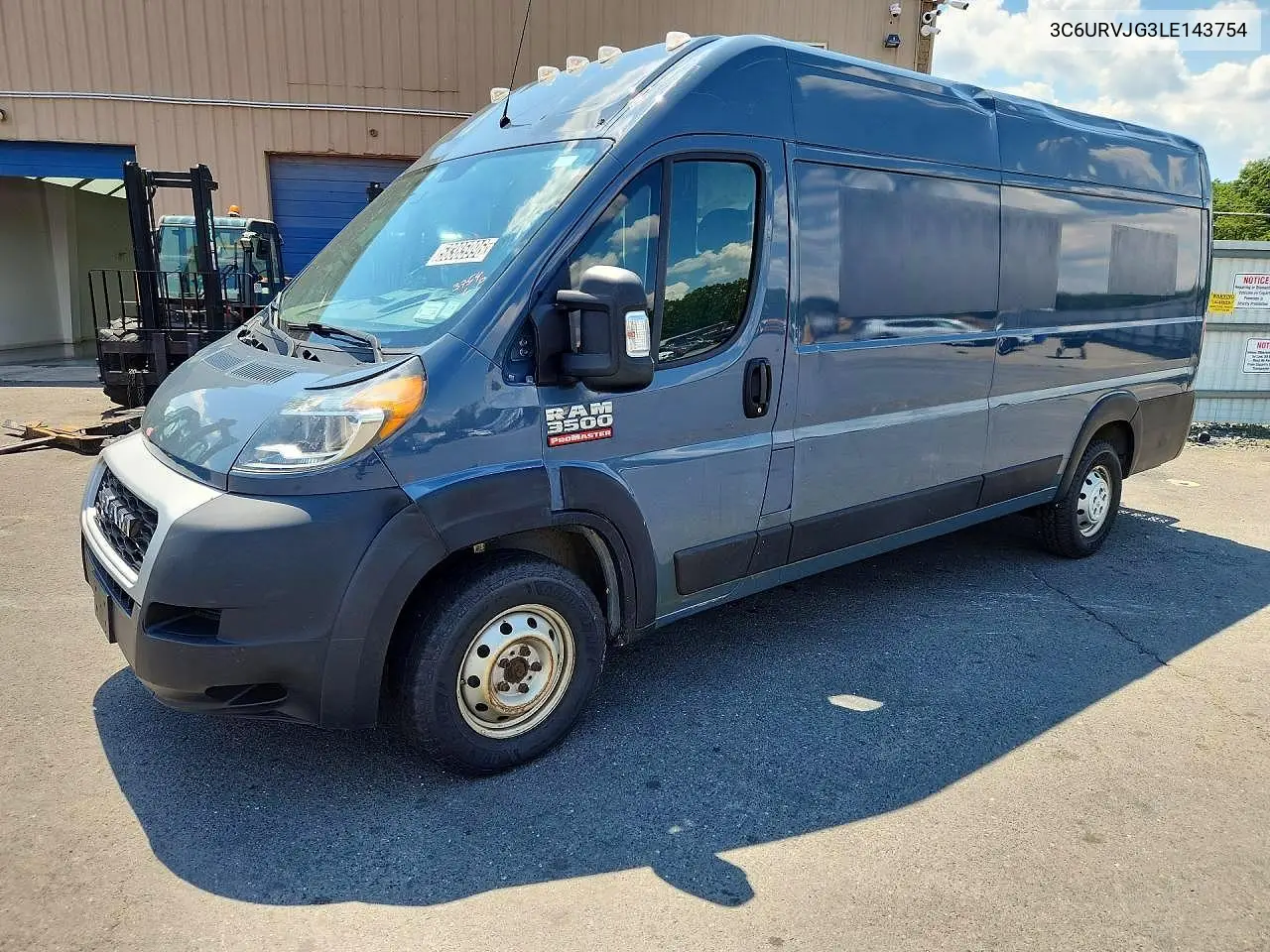 2020 Ram Promaster 3500 3500 High VIN: 3C6URVJG3LE143754 Lot: 58385996