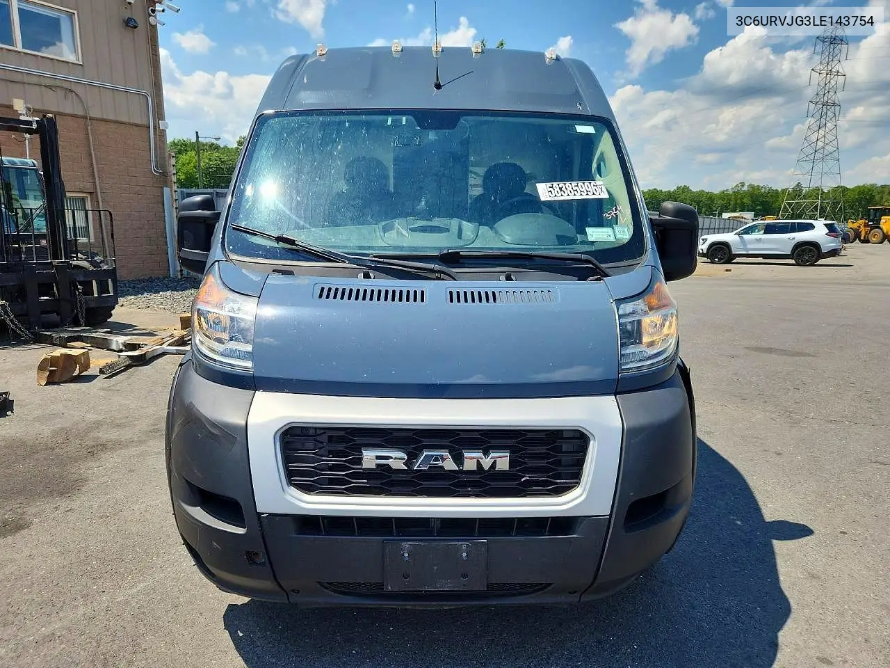 2020 Ram Promaster 3500 3500 High VIN: 3C6URVJG3LE143754 Lot: 58385996