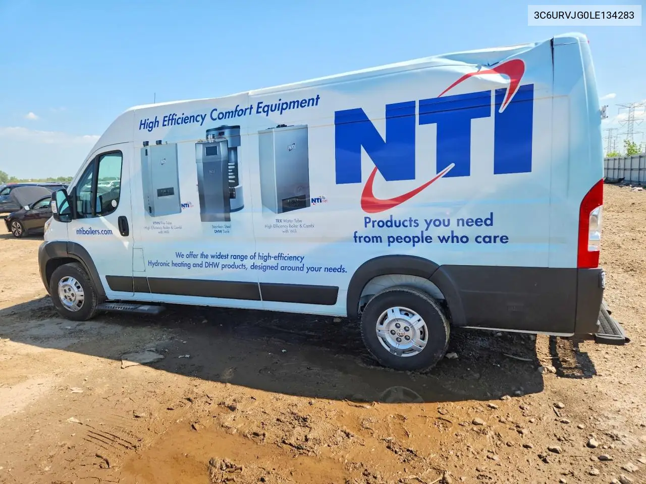 2020 Ram Promaster 3500 3500 High VIN: 3C6URVJG0LE134283 Lot: 58555626