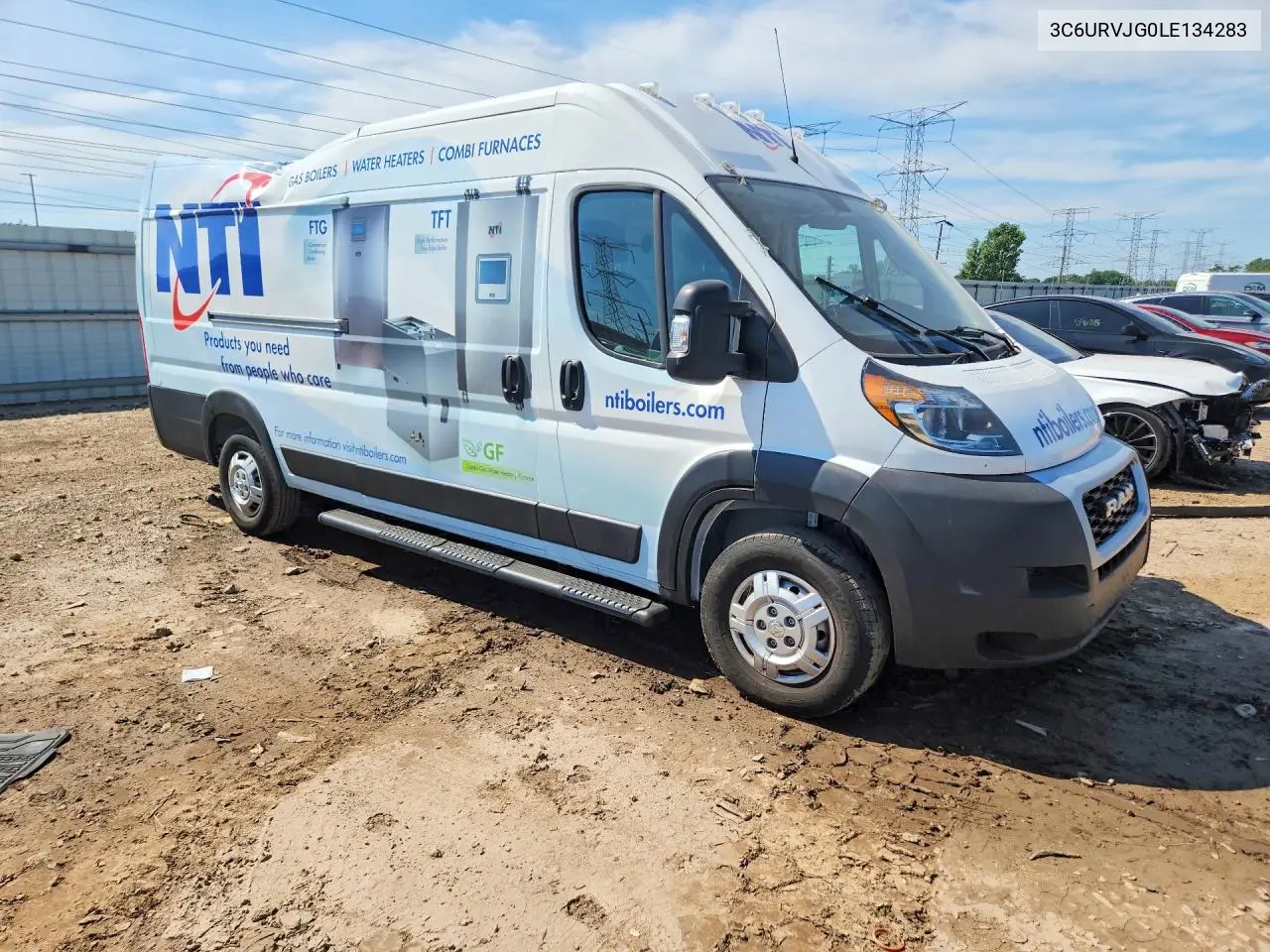 2020 Ram Promaster 3500 3500 High VIN: 3C6URVJG0LE134283 Lot: 58555626