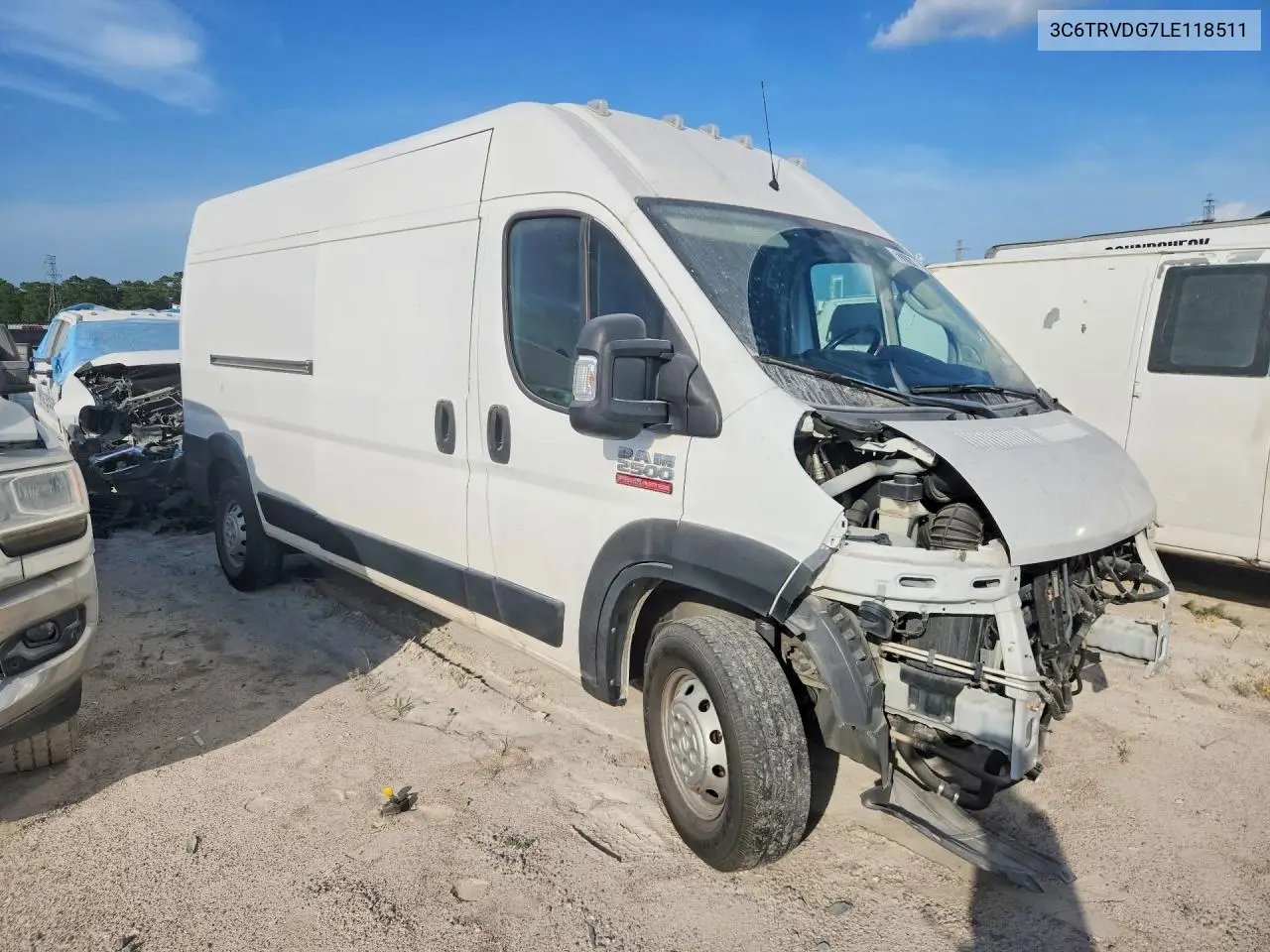 2020 Ram Promaster 2500 Delivery Van VIN: 3C6TRVDG7LE118511 Lot: 59002276