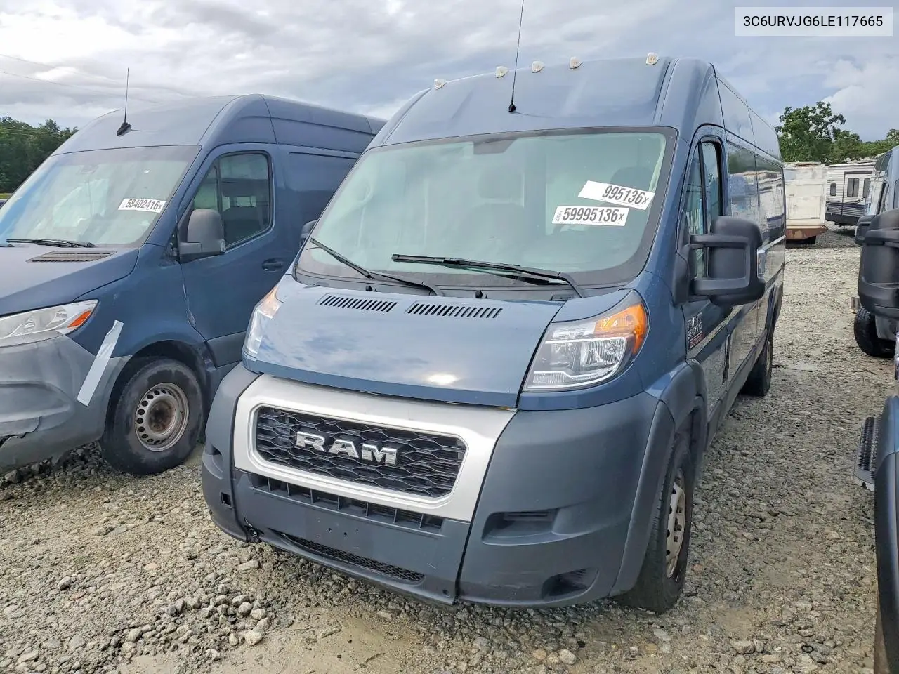 2020 Ram Promaster 3500 Delivery Van VIN: 3C6URVJG6LE117665 Lot: 59995136