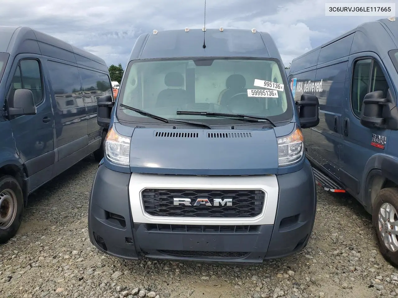 2020 Ram Promaster 3500 Delivery Van VIN: 3C6URVJG6LE117665 Lot: 59995136