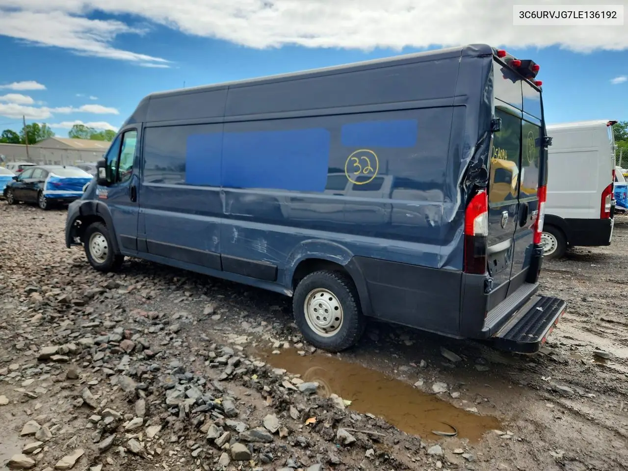 2020 Ram Promaster 3500 3500 High VIN: 3C6URVJG7LE136192 Lot: 60057826