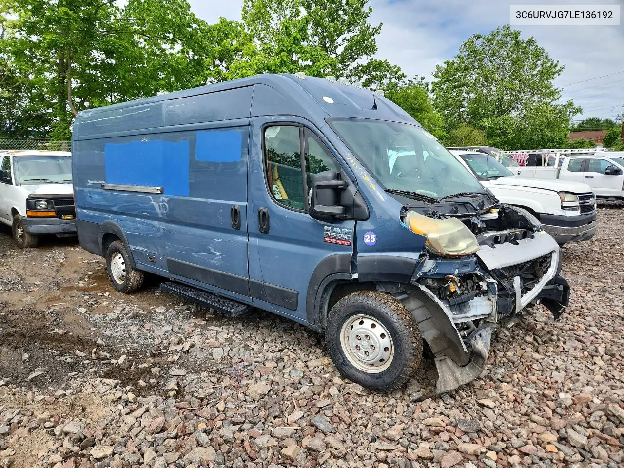 2020 Ram Promaster 3500 3500 High VIN: 3C6URVJG7LE136192 Lot: 60057826