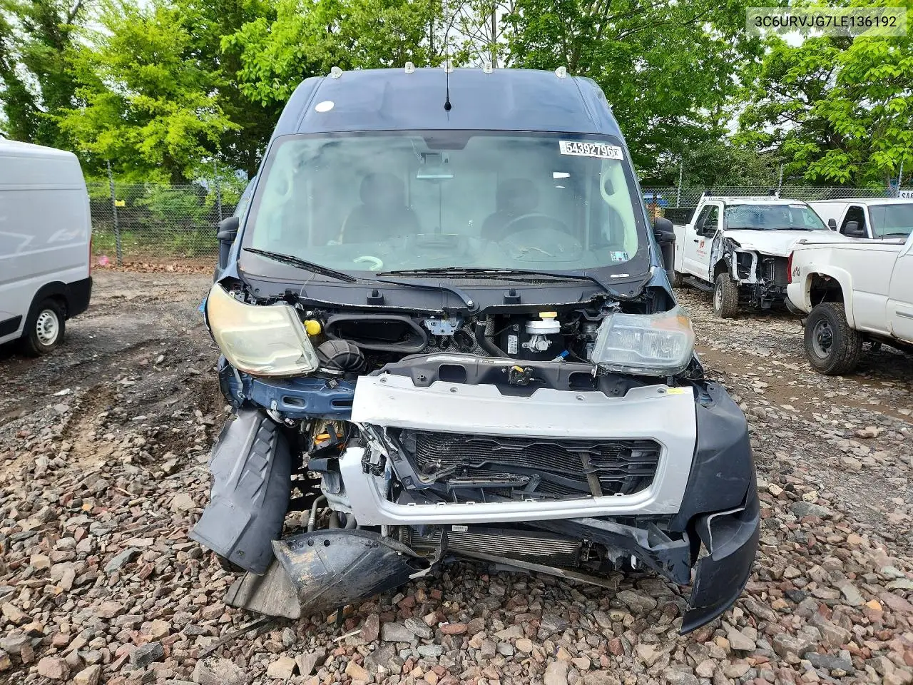 2020 Ram Promaster 3500 3500 High VIN: 3C6URVJG7LE136192 Lot: 60057826