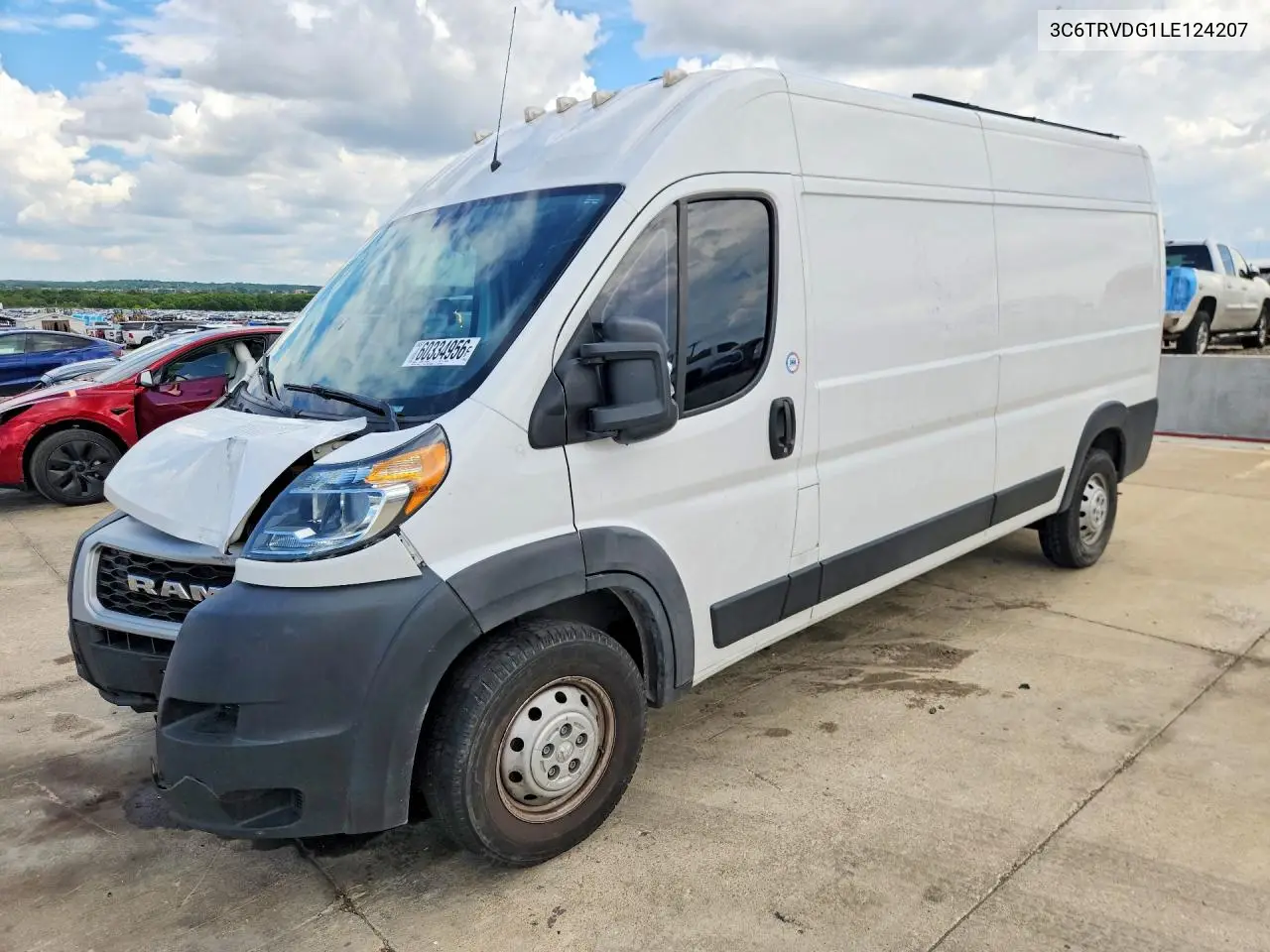 2020 Ram Promaster 2500 2500 High VIN: 3C6TRVDG1LE124207 Lot: 60334956