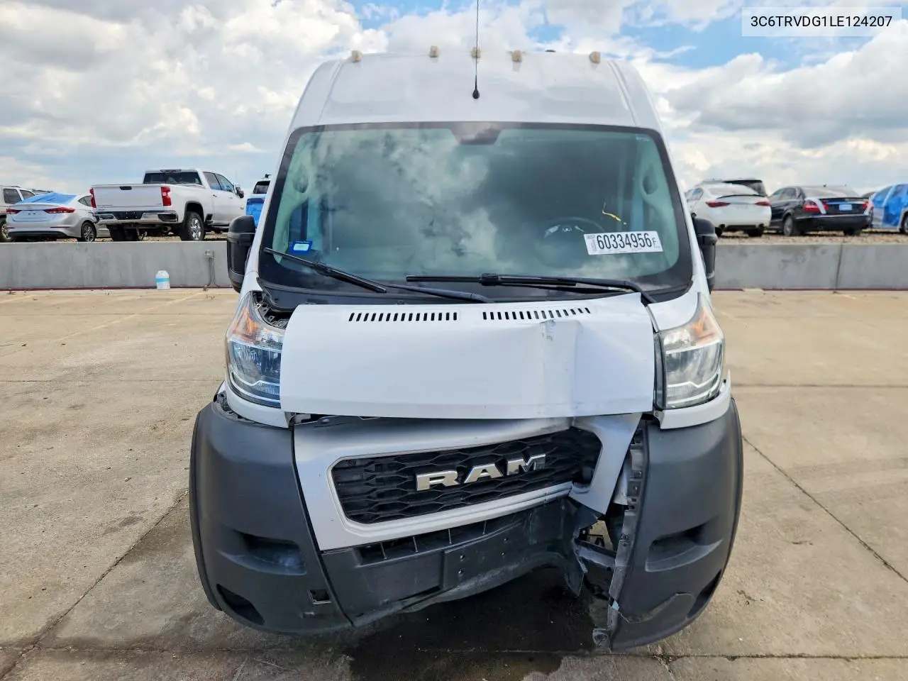 2020 Ram Promaster 2500 2500 High VIN: 3C6TRVDG1LE124207 Lot: 60334956