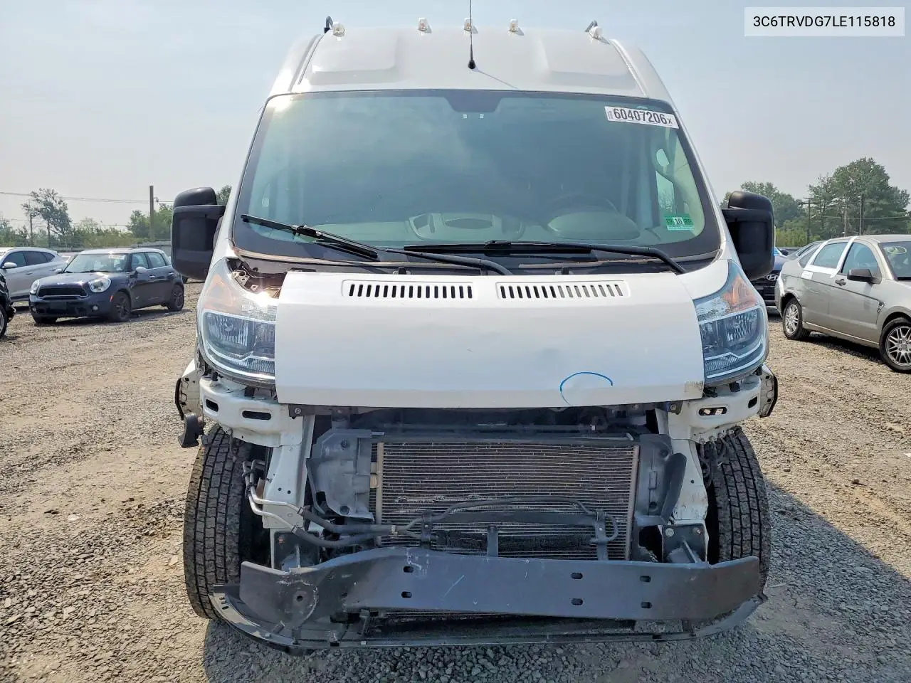 2020 Ram Promaster 2500 2500 High VIN: 3C6TRVDG7LE115818 Lot: 60407206