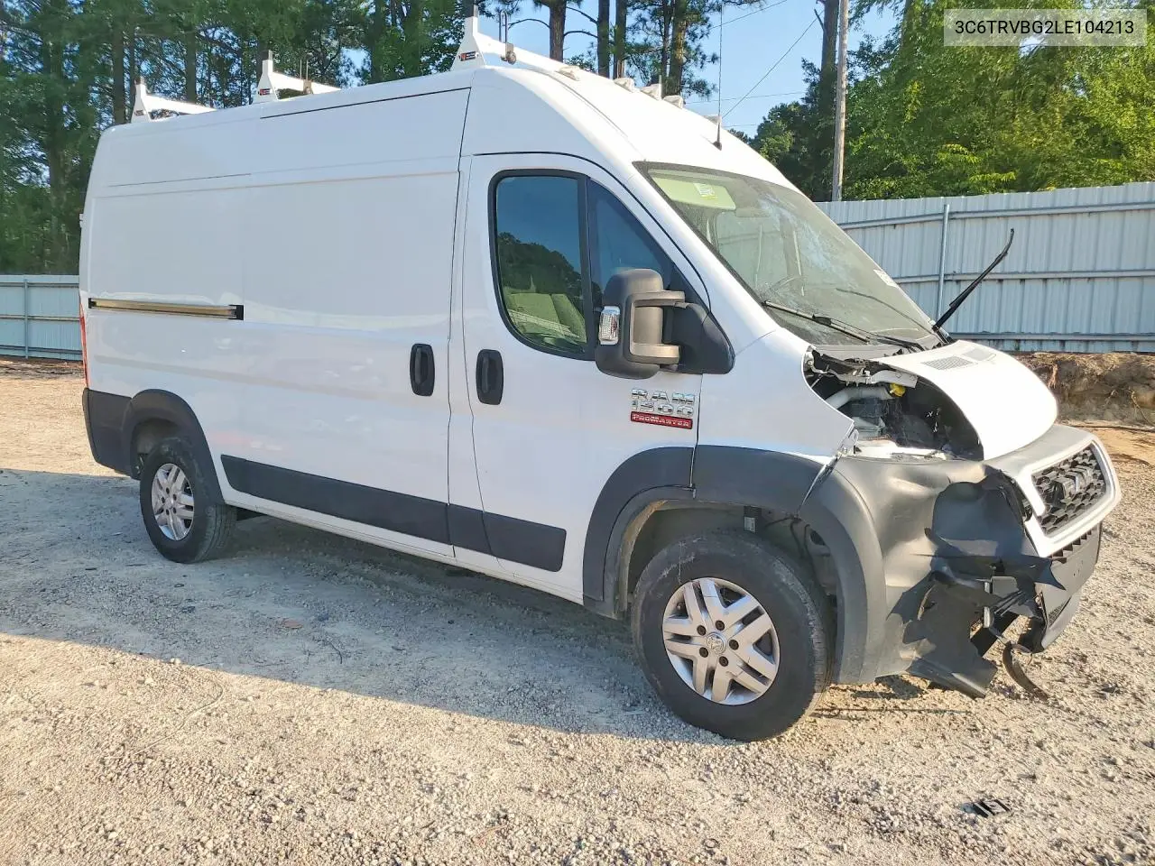 2020 Ram Promaster 1500 1500 High VIN: 3C6TRVBG2LE104213 Lot: 60765786