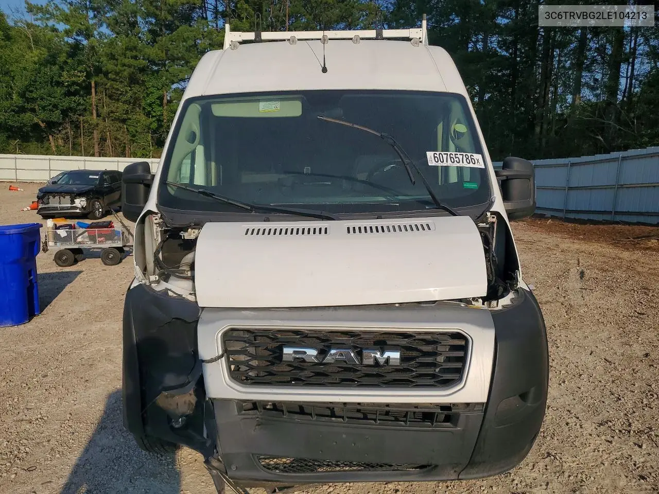 2020 Ram Promaster 1500 1500 High VIN: 3C6TRVBG2LE104213 Lot: 60765786