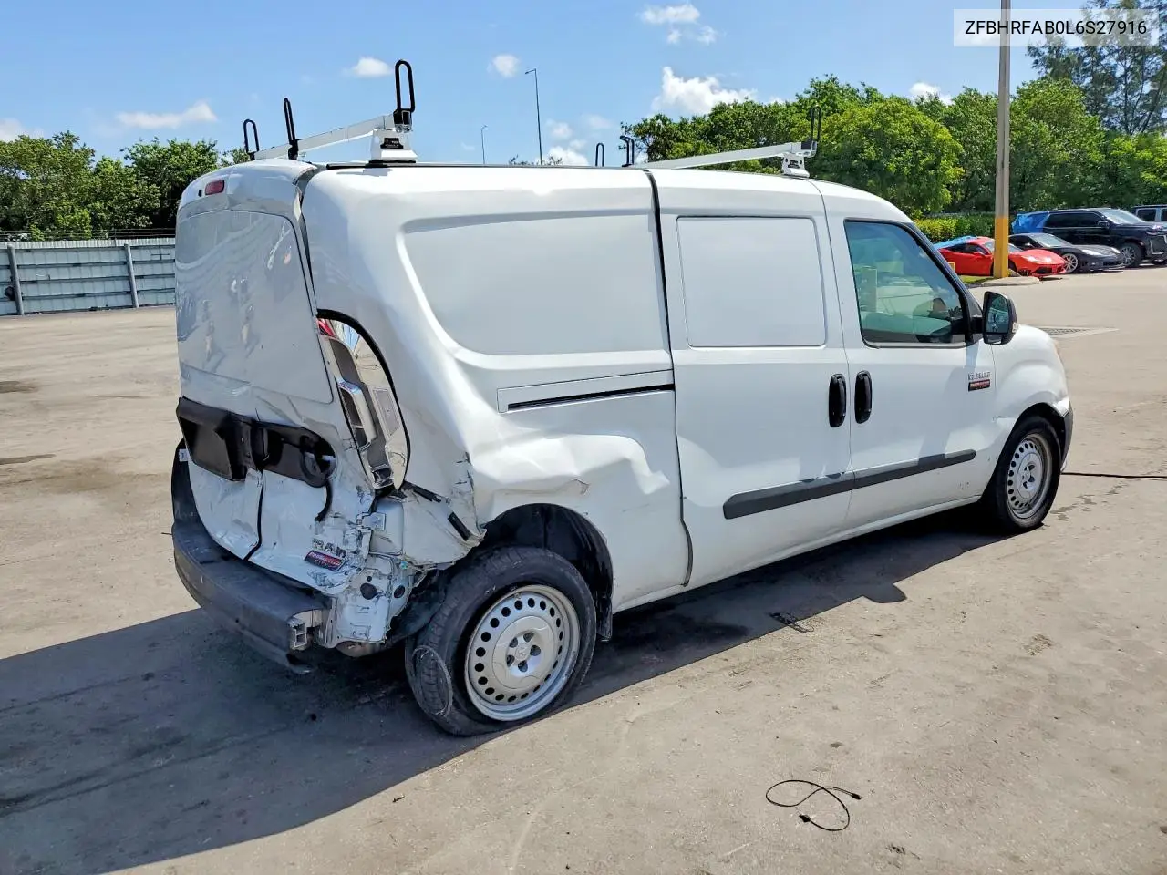 2020 Ram Promaster City VIN: ZFBHRFAB0L6S27916 Lot: 62193536