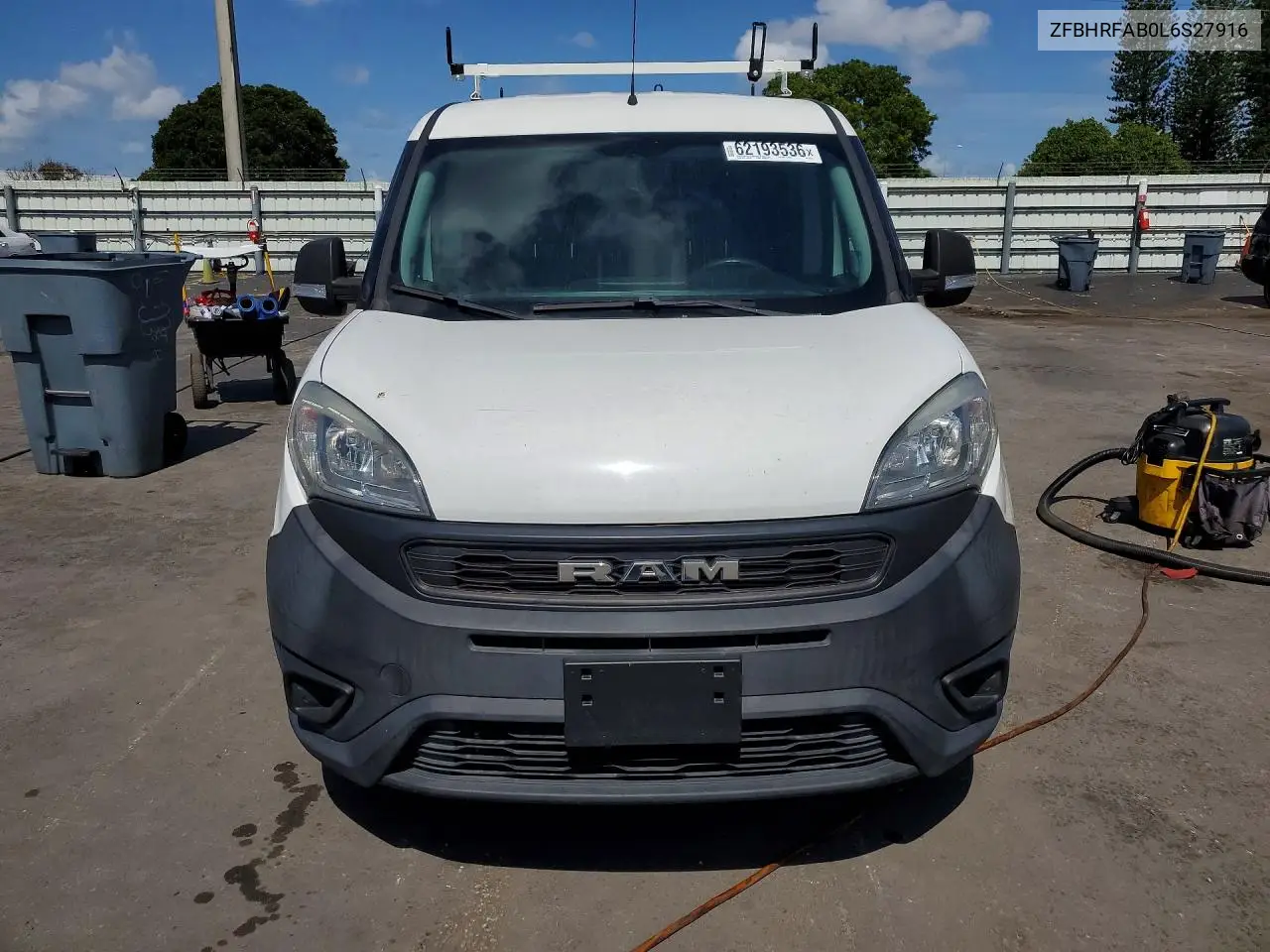 2020 Ram Promaster City VIN: ZFBHRFAB0L6S27916 Lot: 62193536