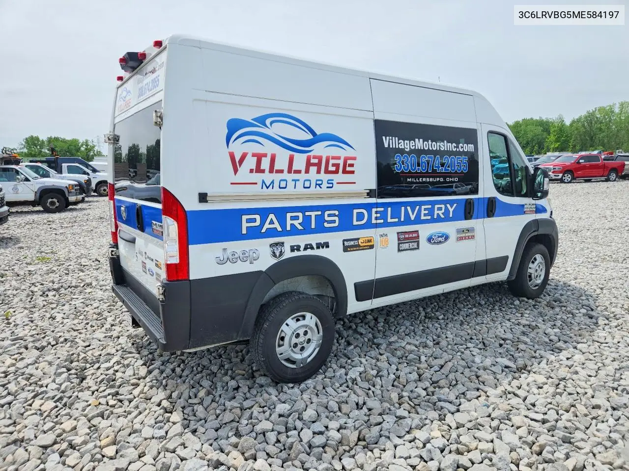 2021 Ram Promaster 1500 1500 High VIN: 3C6LRVBG5ME584197 Lot: 54638166