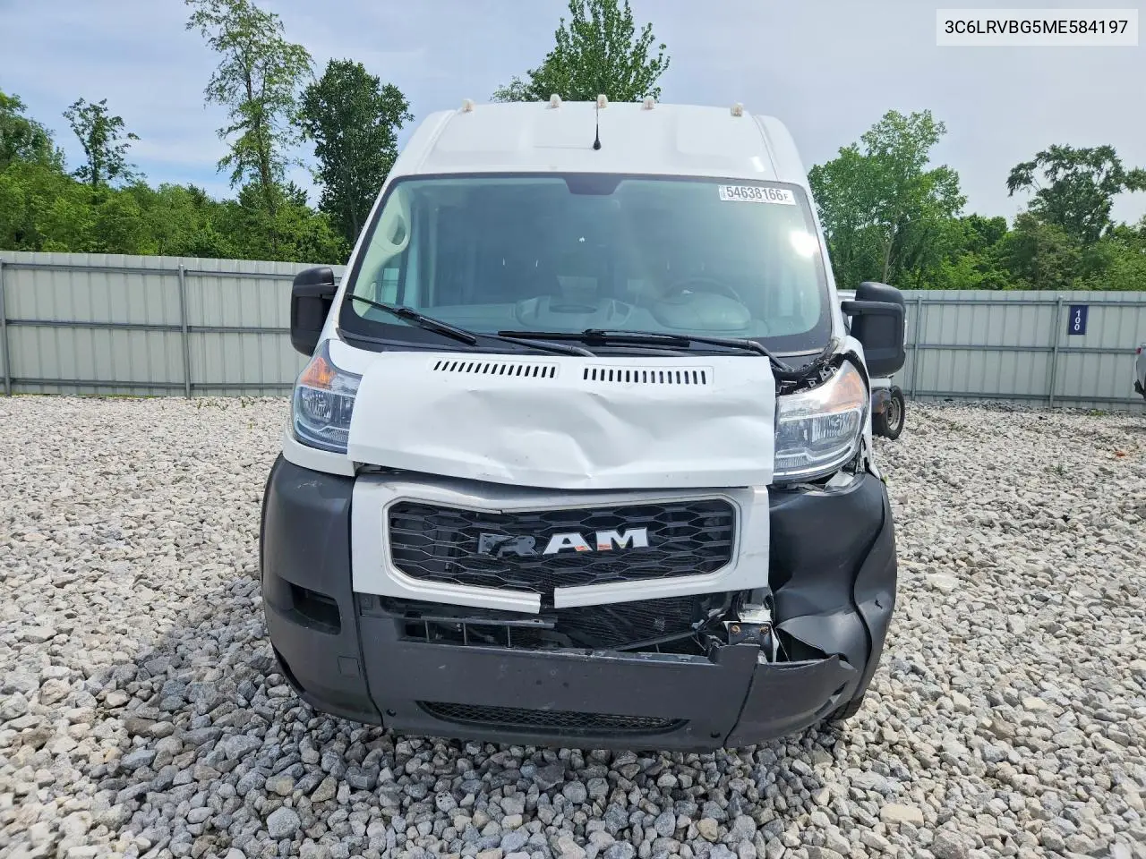 2021 Ram Promaster 1500 1500 High VIN: 3C6LRVBG5ME584197 Lot: 54638166