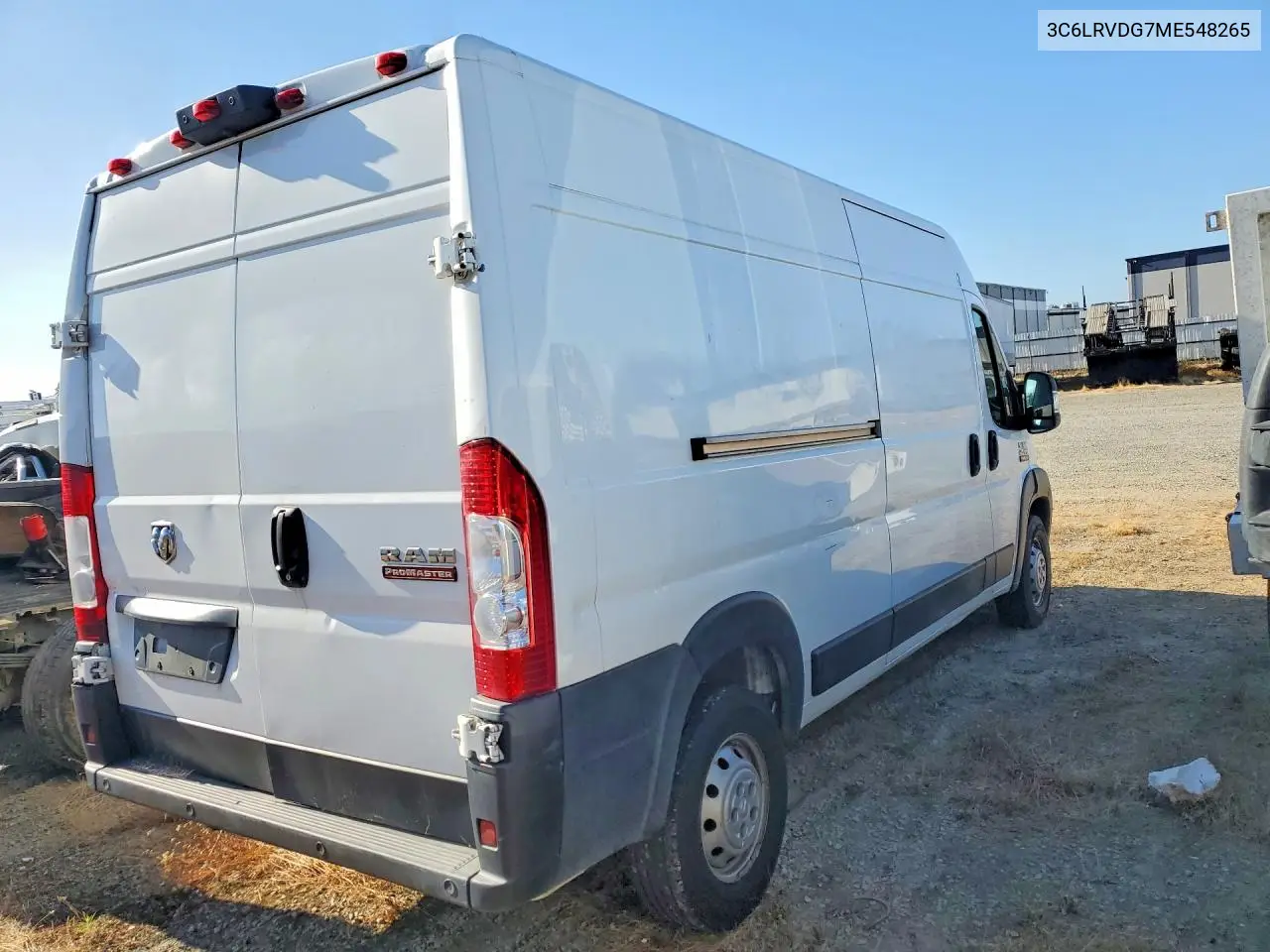 2021 Ram Promaster 2500 2500 High VIN: 3C6LRVDG7ME548265 Lot: 55194796