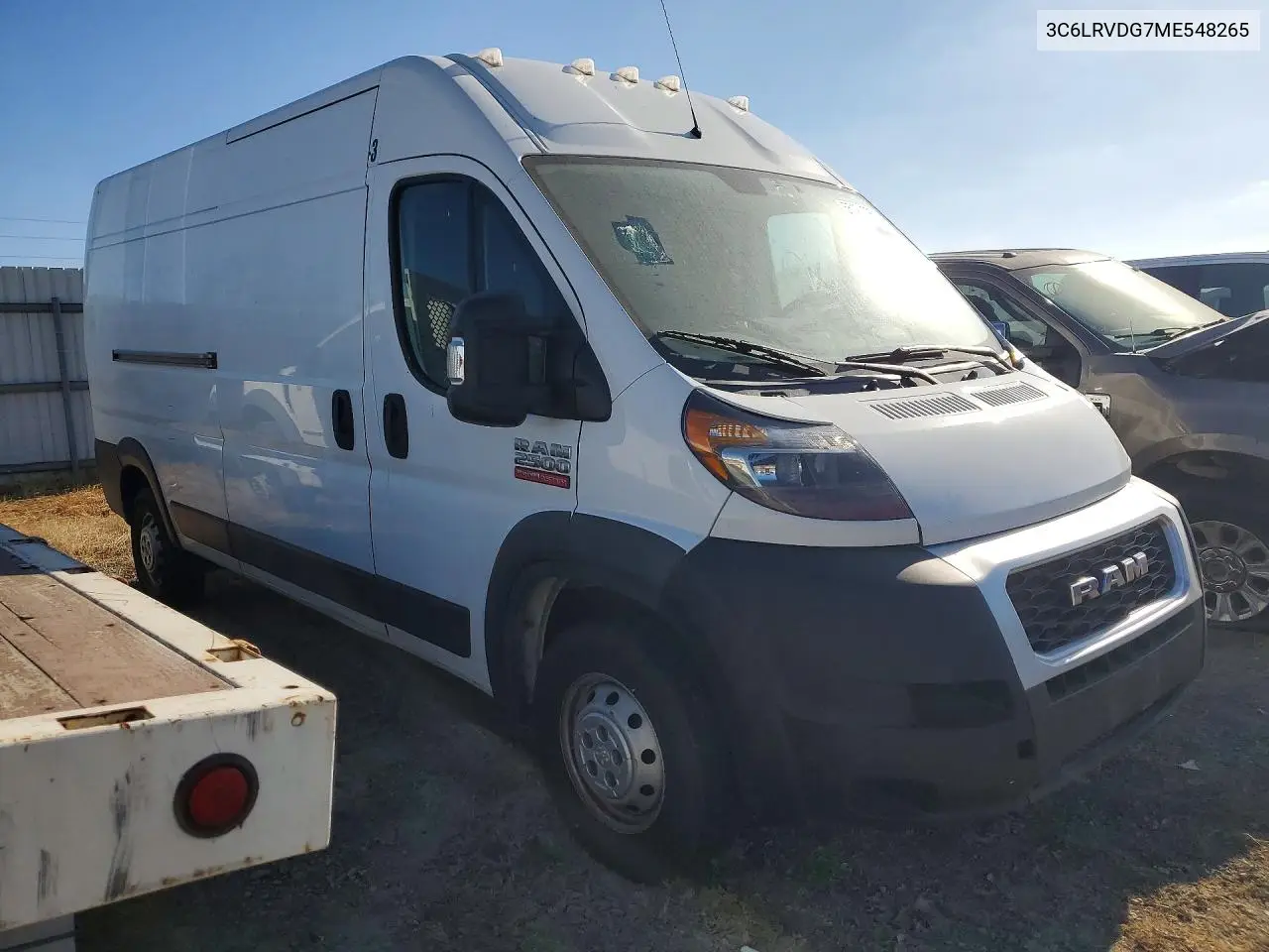 2021 Ram Promaster 2500 2500 High VIN: 3C6LRVDG7ME548265 Lot: 55194796