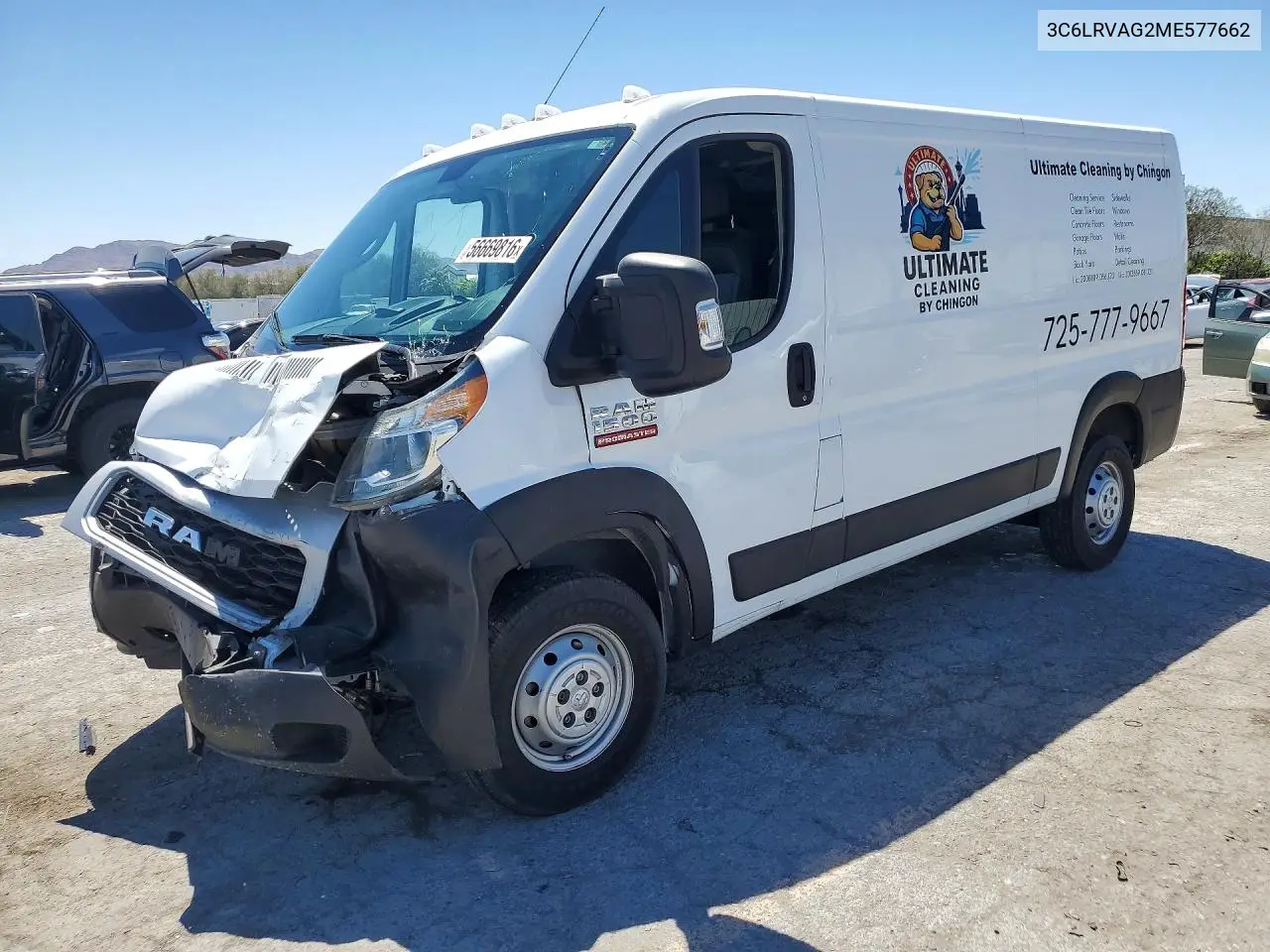 2021 Ram Promaster 1500 1500 Standard VIN: 3C6LRVAG2ME577662 Lot: 56669816