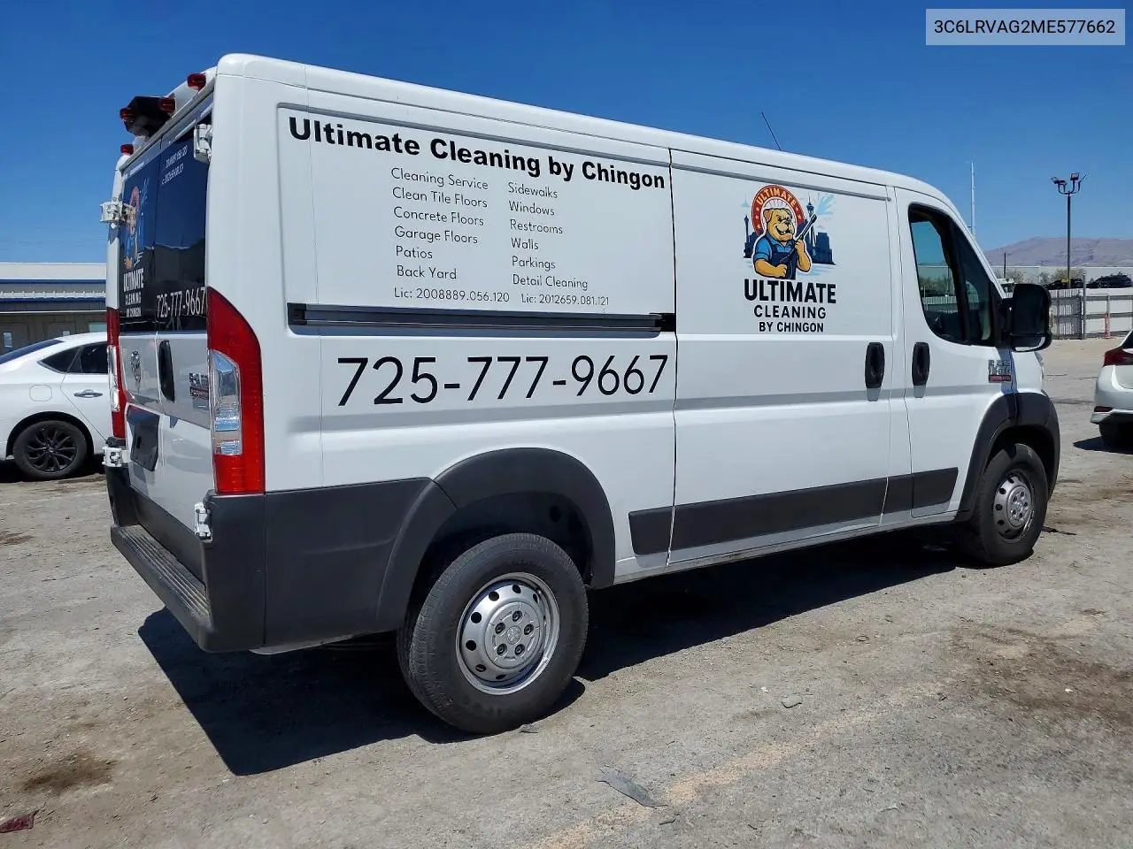 2021 Ram Promaster 1500 1500 Standard VIN: 3C6LRVAG2ME577662 Lot: 56669816