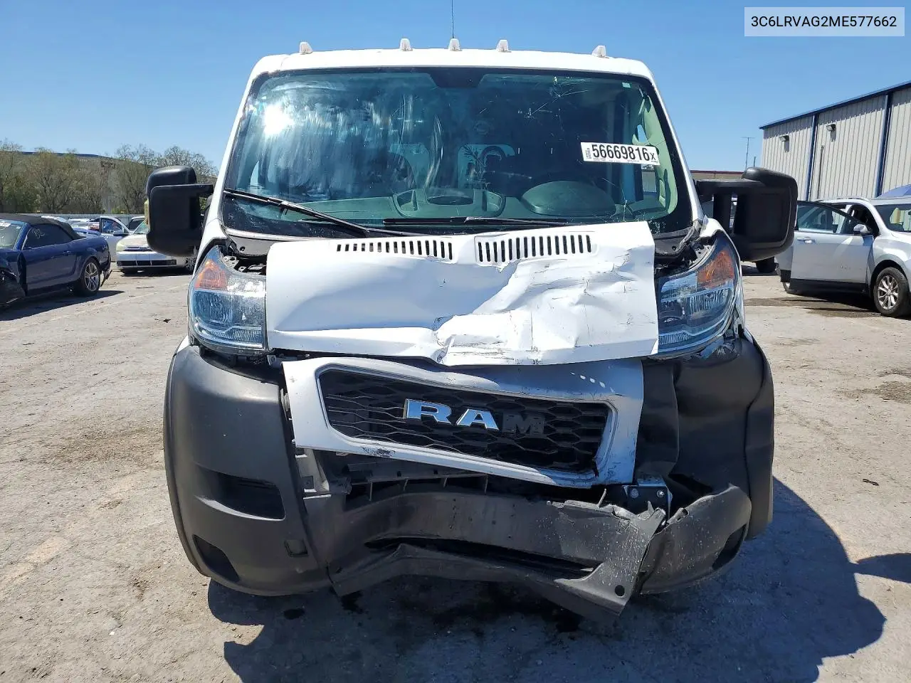 2021 Ram Promaster 1500 1500 Standard VIN: 3C6LRVAG2ME577662 Lot: 56669816
